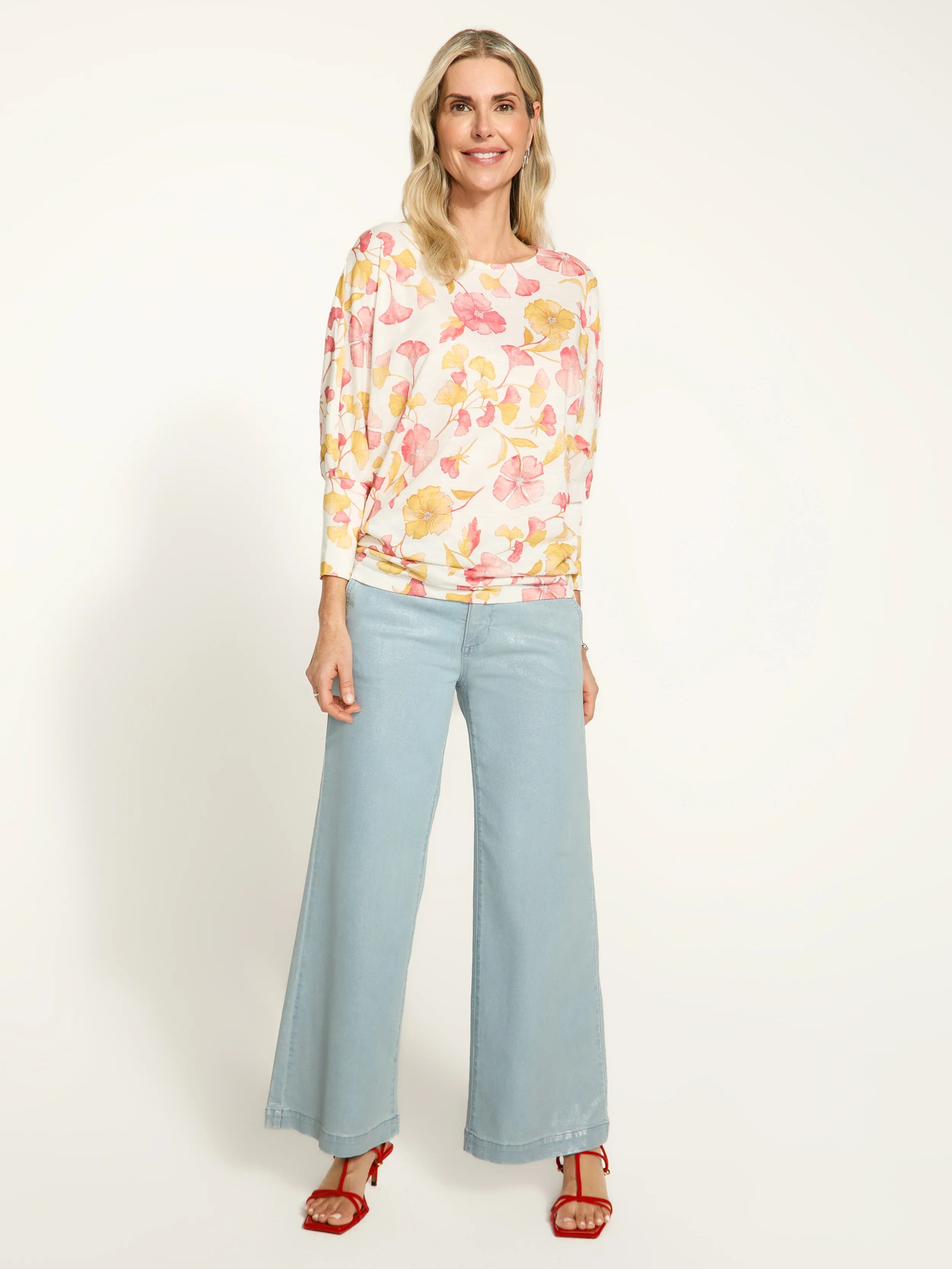 FDJ Canopy Batwing Floral Top