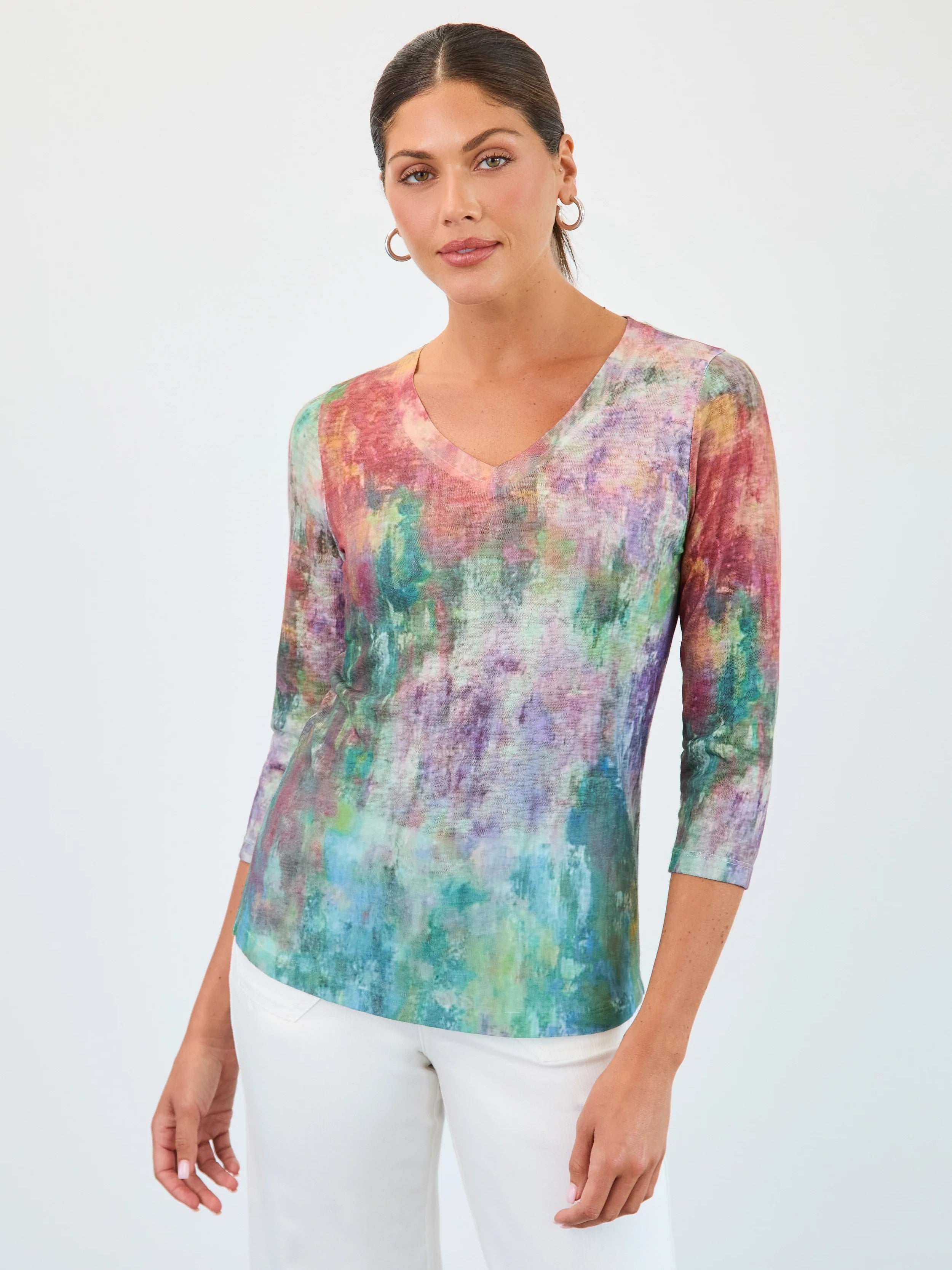 FDJ Floral V-Neck Top