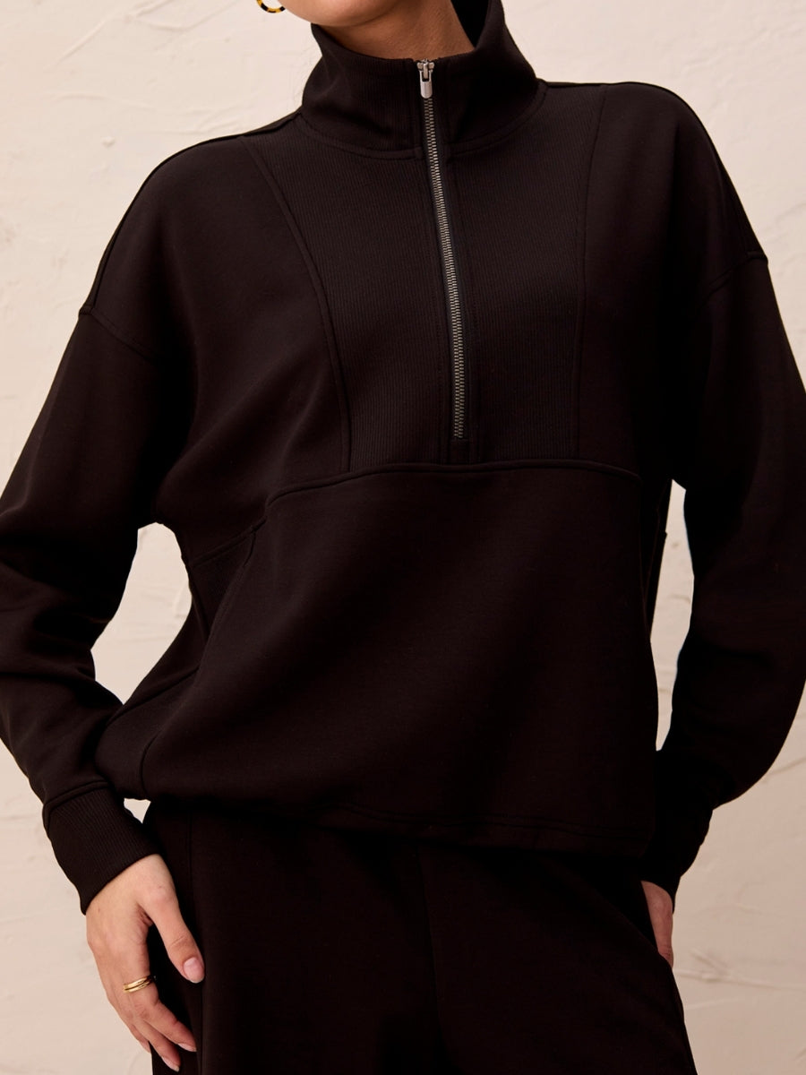 Tribal Techno Lux 1/4 Zip Pullover Top