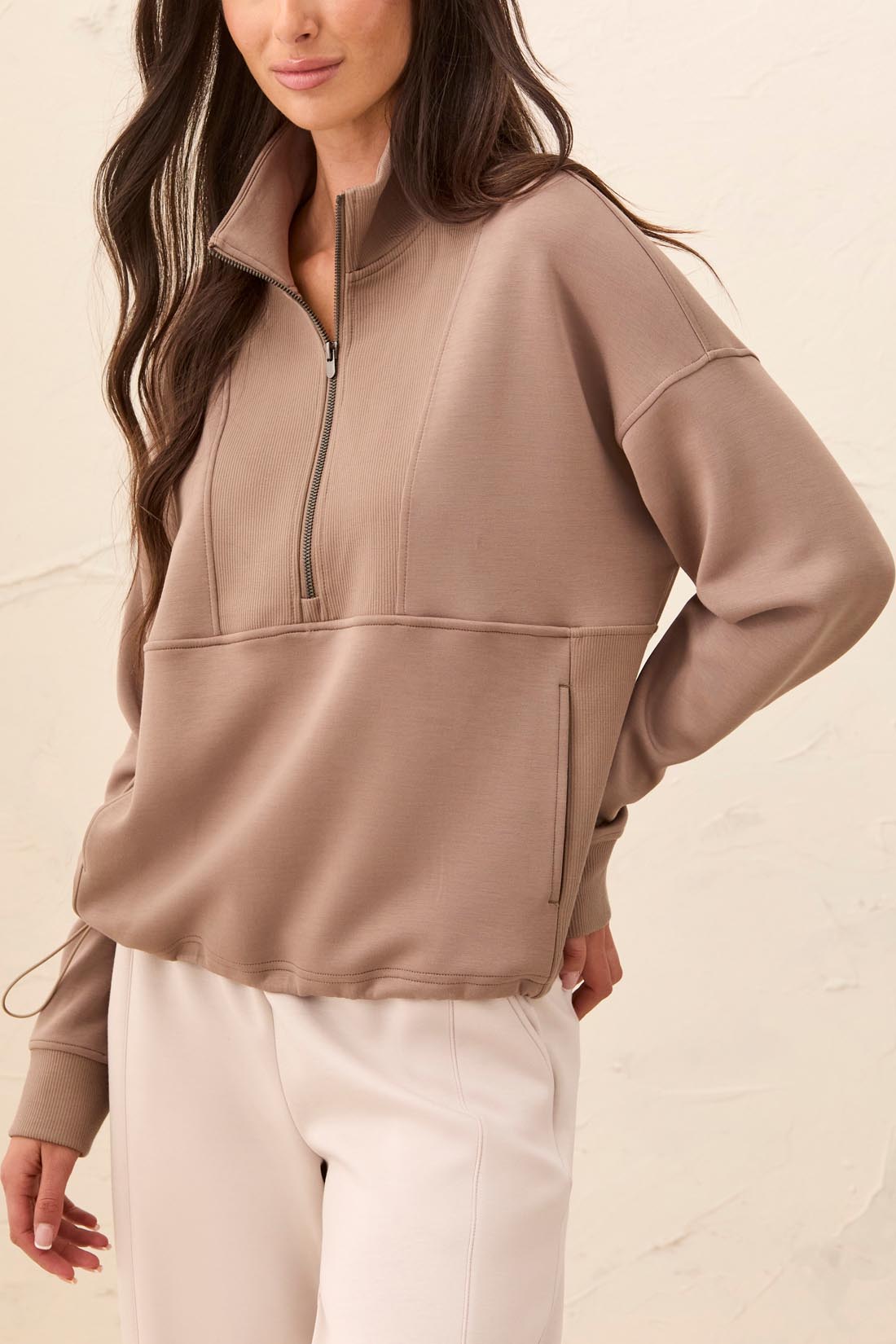 Tribal Techno Lux 1/4 Zip Pullover Top
