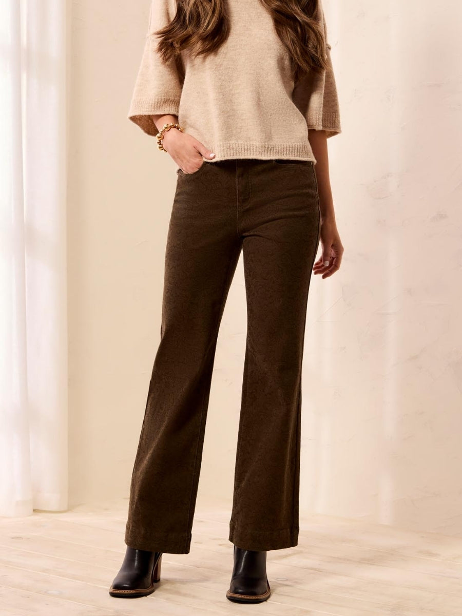 Tribal Paisley Tonal 5-Pocket Twill Pant
