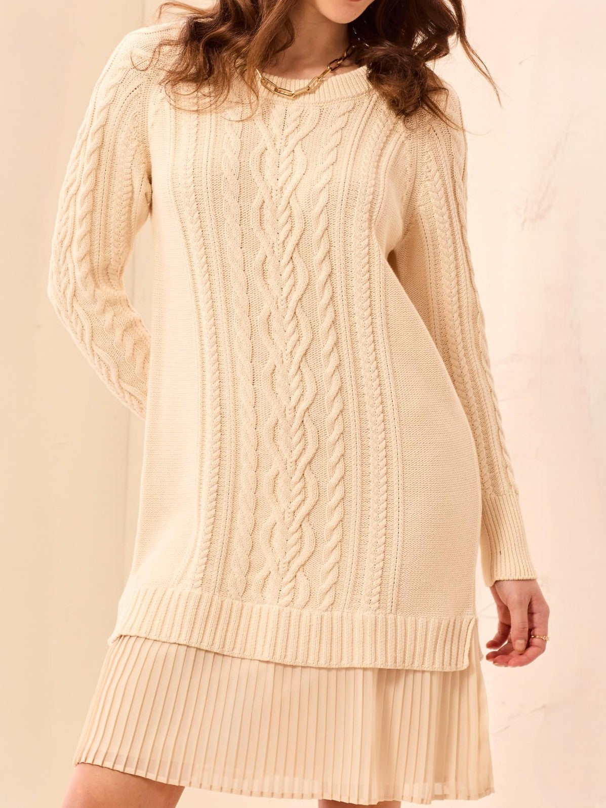 Tribal Fond Cotton Plissé Dress
