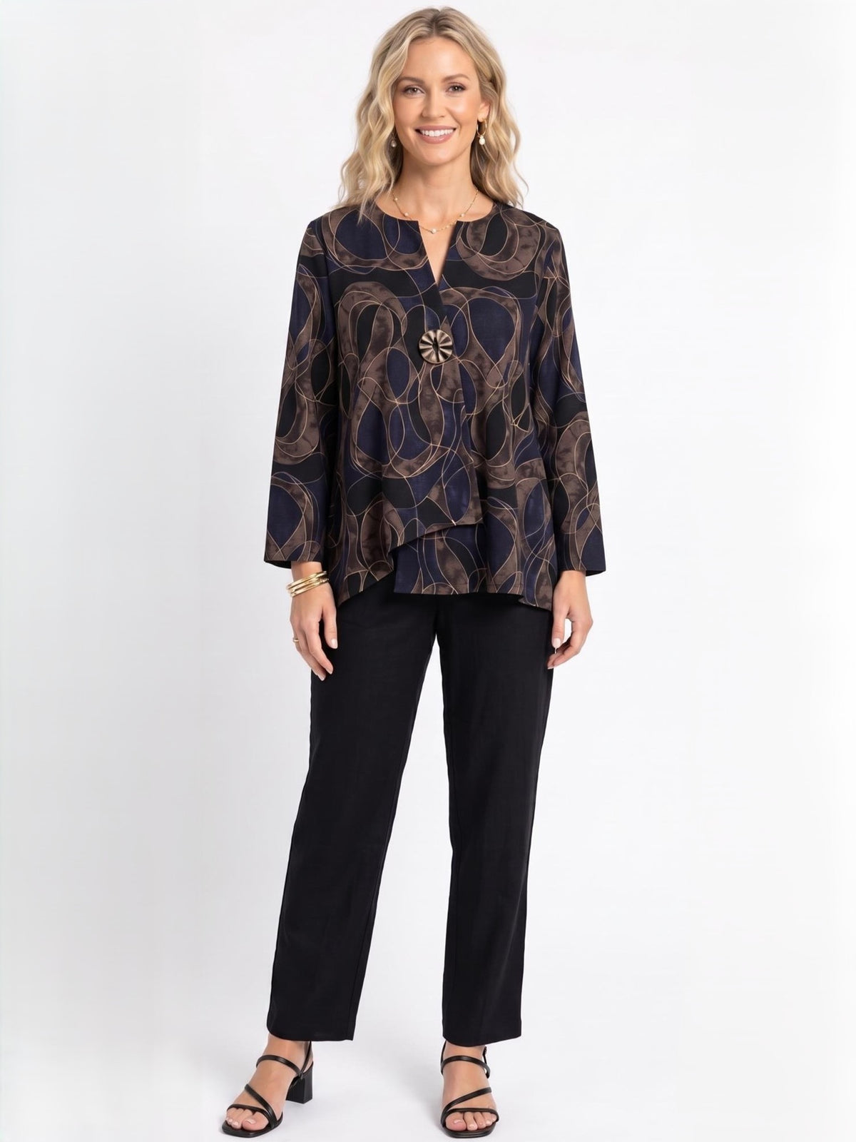 Comfort Print Button Jacket