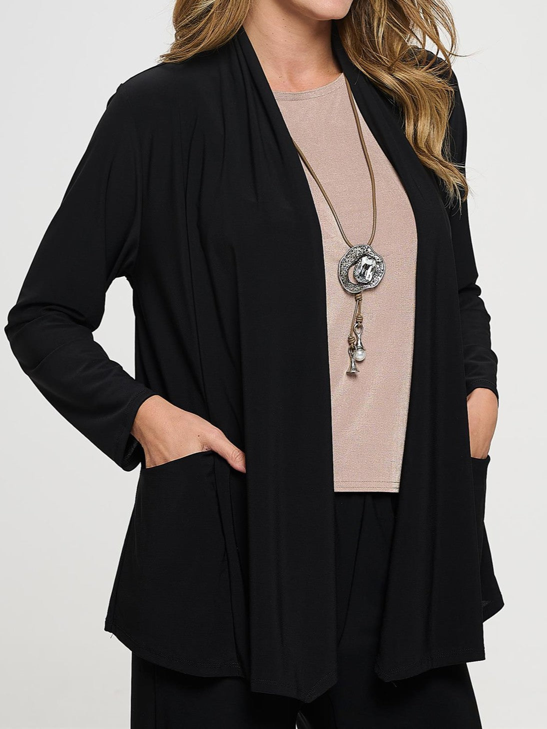 Barb Open Front Cardigan