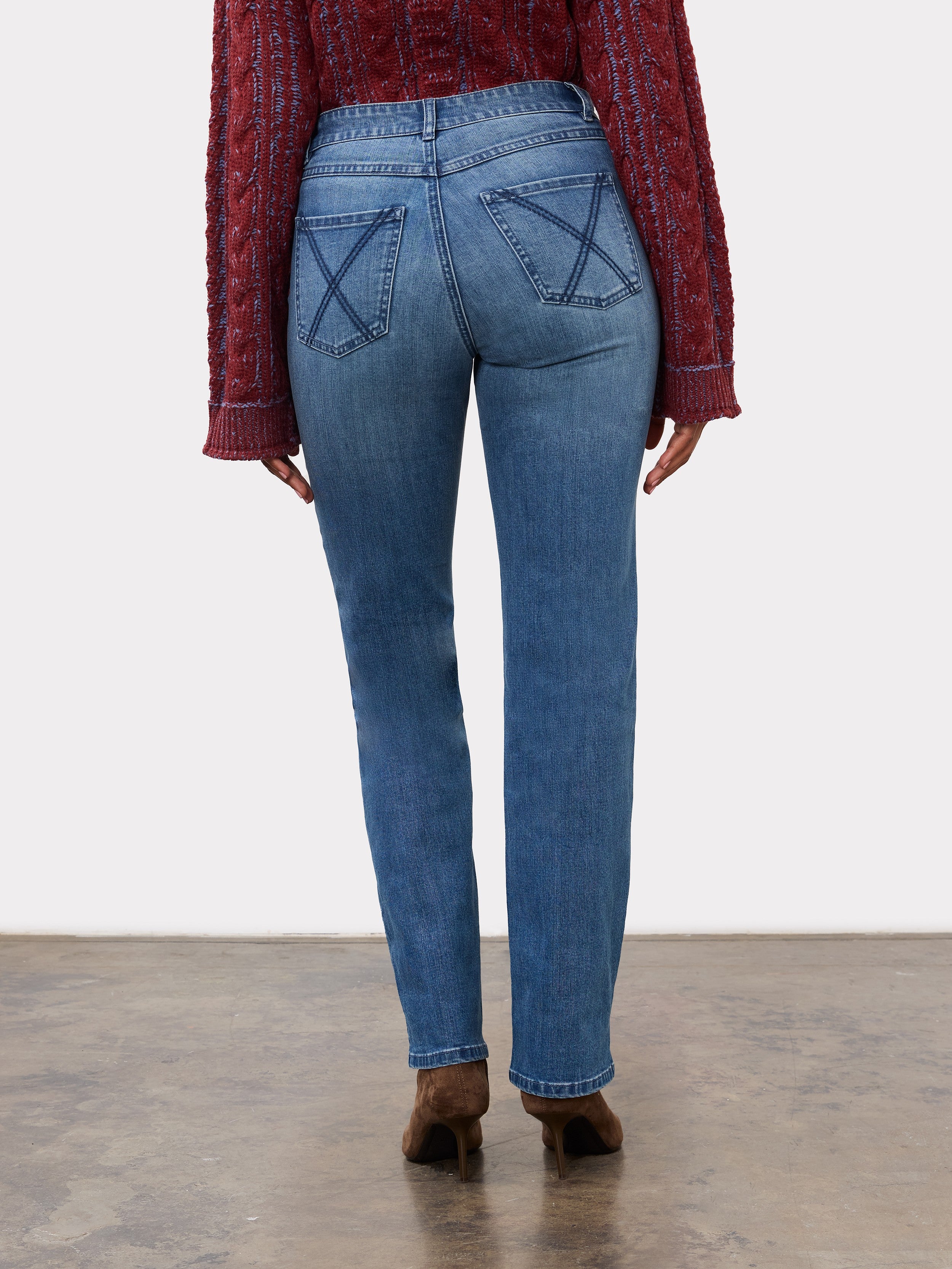 FDJ Christina Argyle 31" Straight Leg Jeans