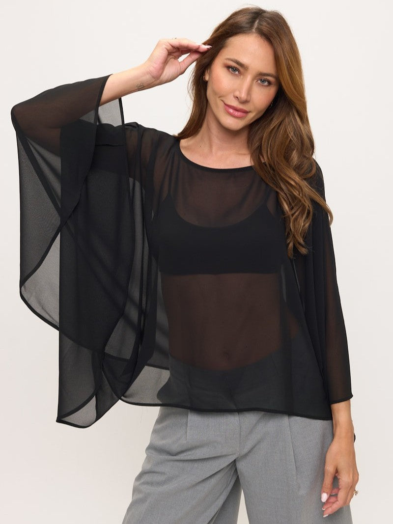 Chiffon Poncho