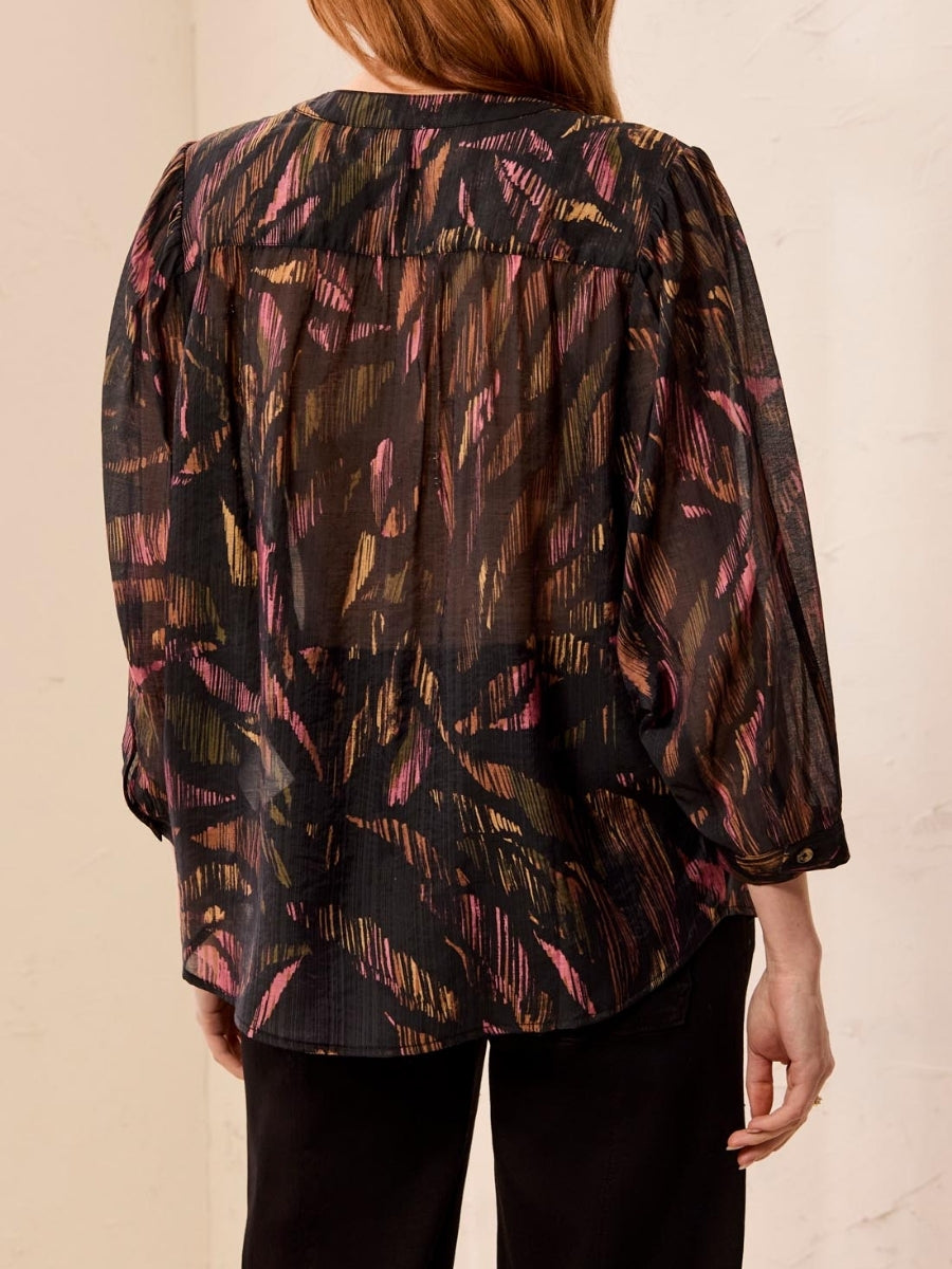 Tribal Late Bloom Floral Dolman Sleeve Top