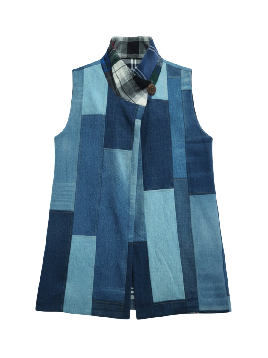 Shannon Passero Adira Reversible Flannel Denim Vest