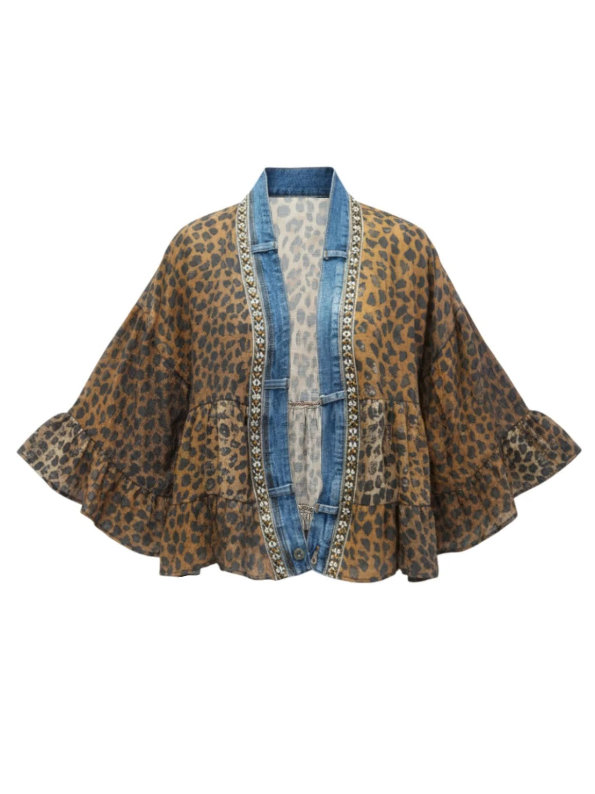 Shannon Passero Juno Leopard Tiered Kimono