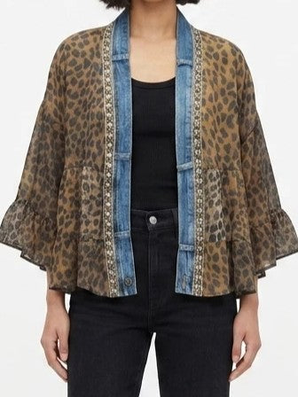 Shannon Passero Juno Leopard Tiered Kimono