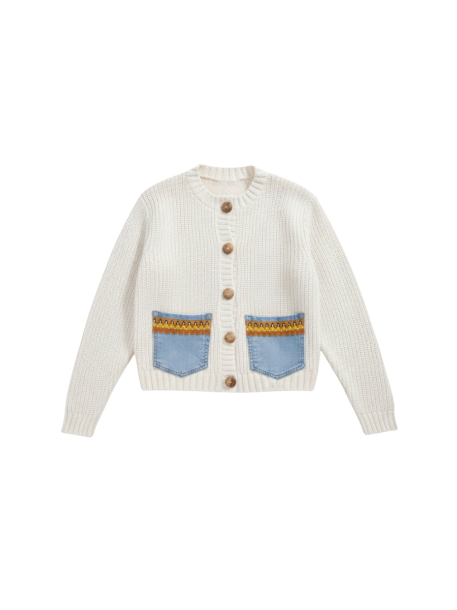 Shannon Passero Genesis Dancing Denim Pocket Cardigan