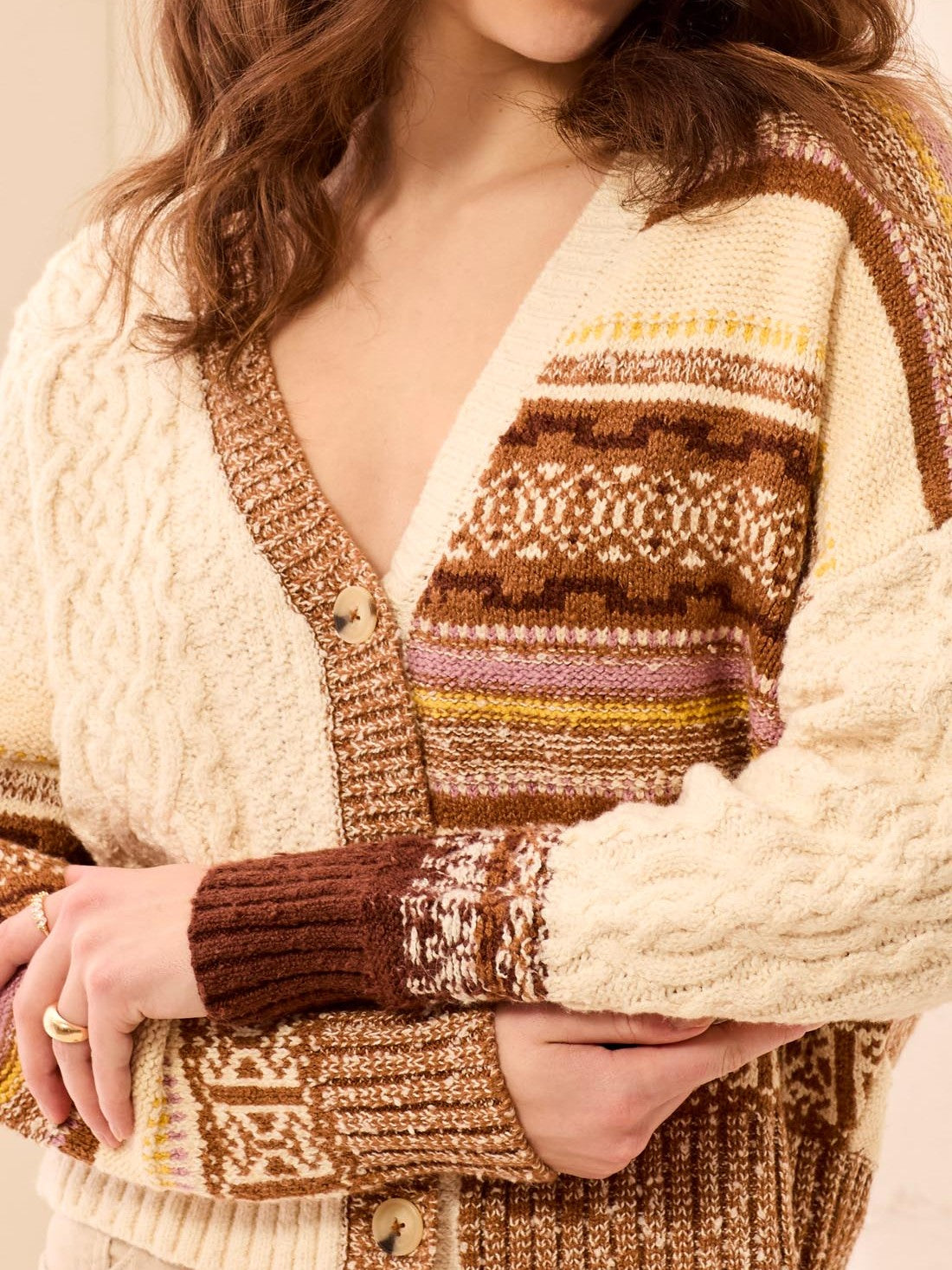 Tribal Casual Chic Pattern Jacquard Cardigan