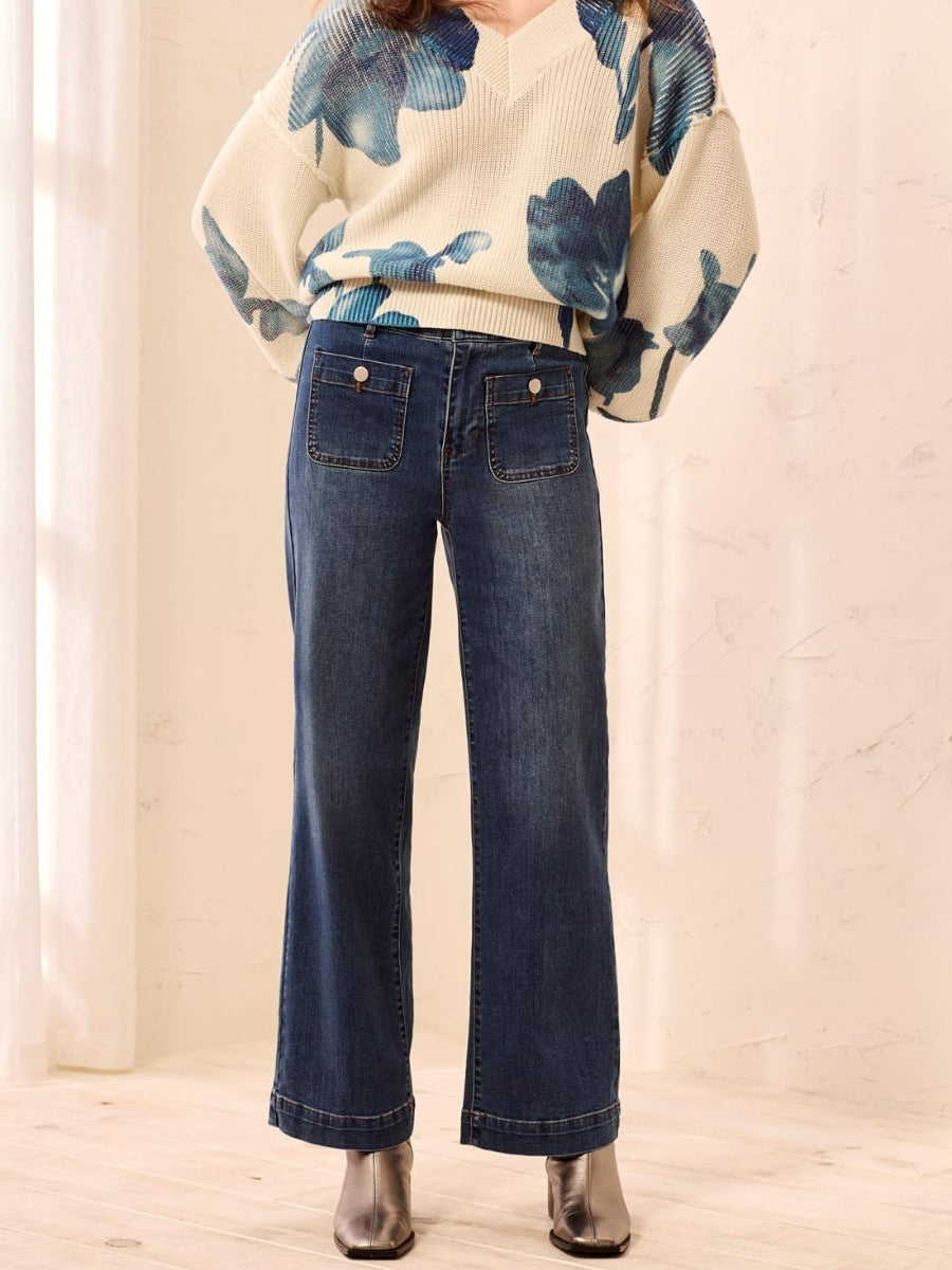 Tribal Sophia Double Trouble Straight Denim Jean