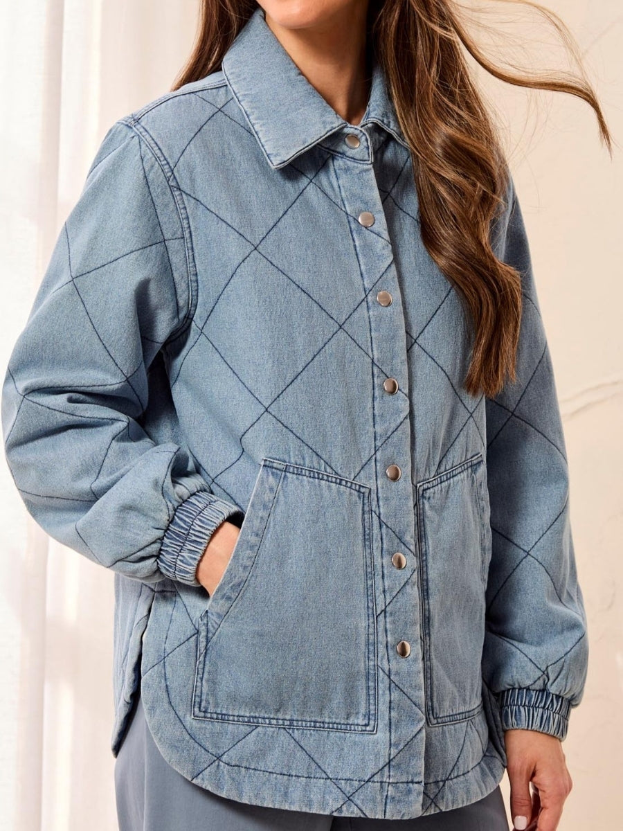 Tribal Denim Quilted Jacket