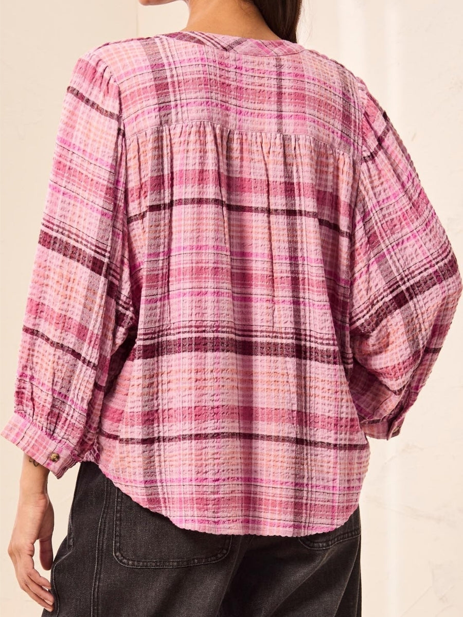 Tribal Muse Plaid Blouse