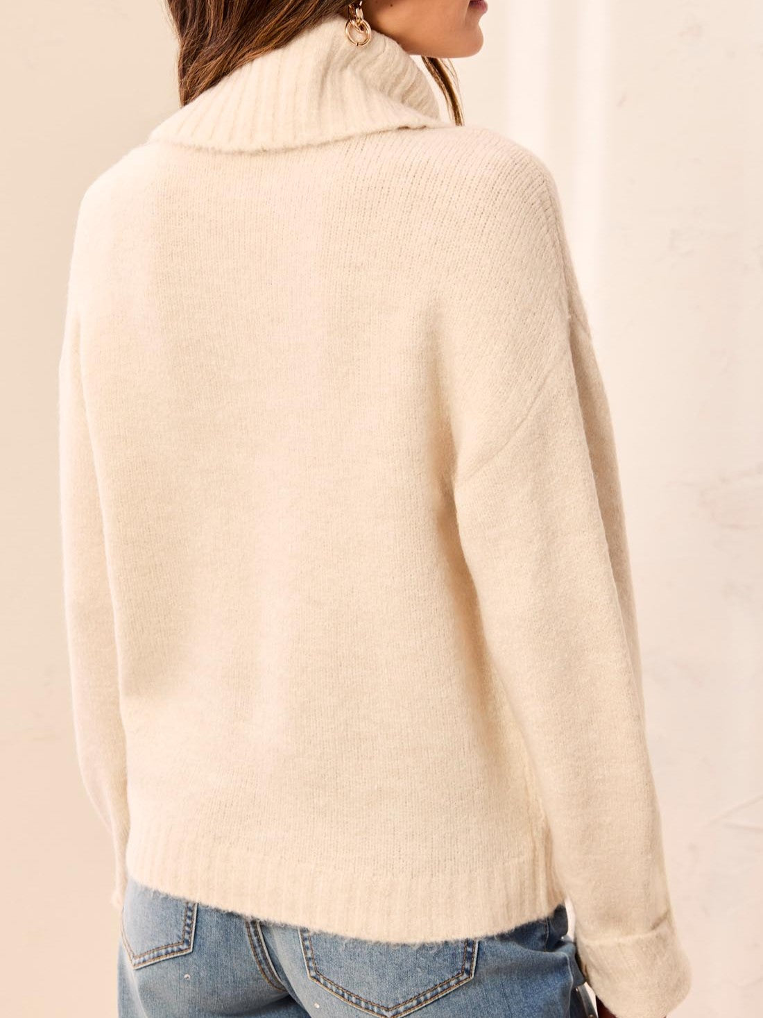 Tribal Winter Radiance Bow Cowl Neck Sweater