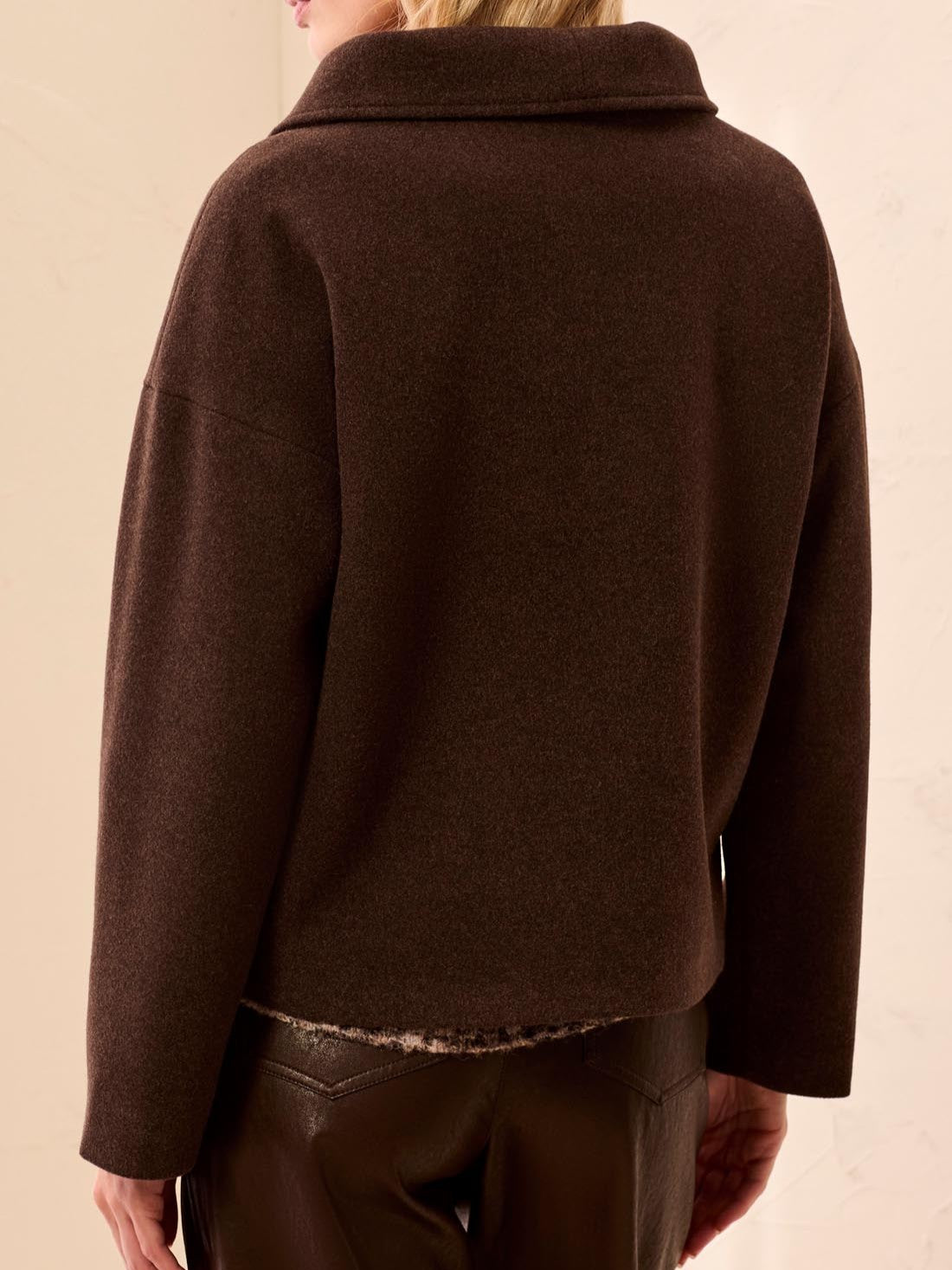 Tribal Lofty Chic Funnel Neck Jacket