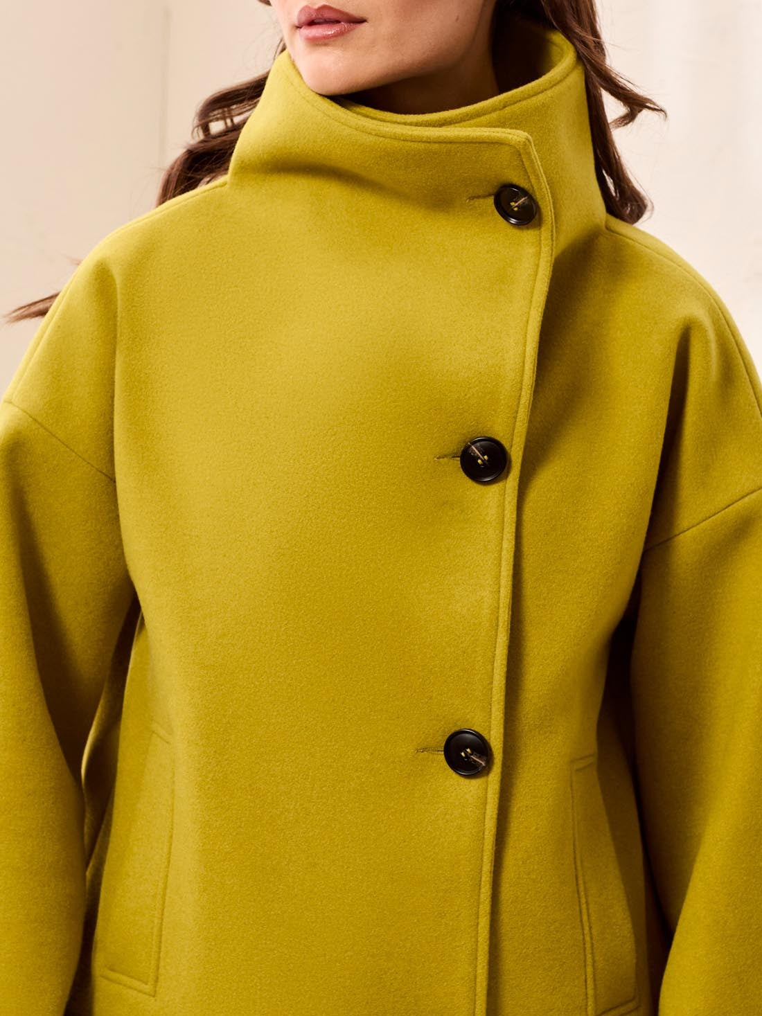 Tribal Lofty Chic Funnel Neck Jacket