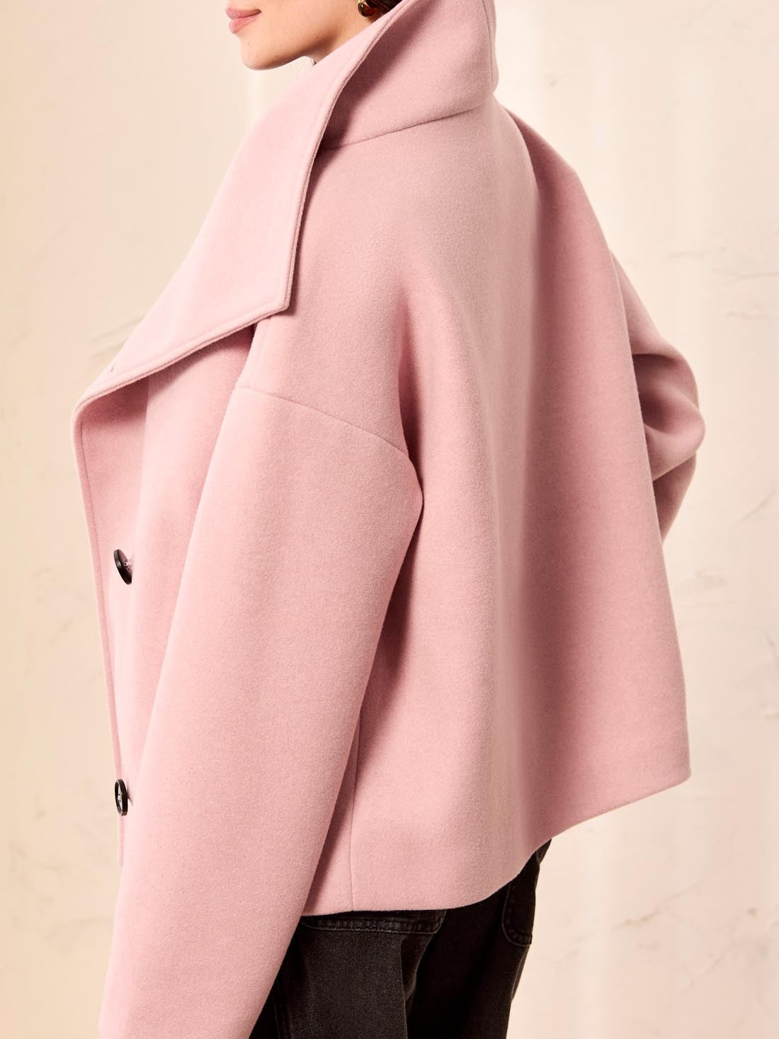 Tribal Lofty Chic Funnel Neck Jacket