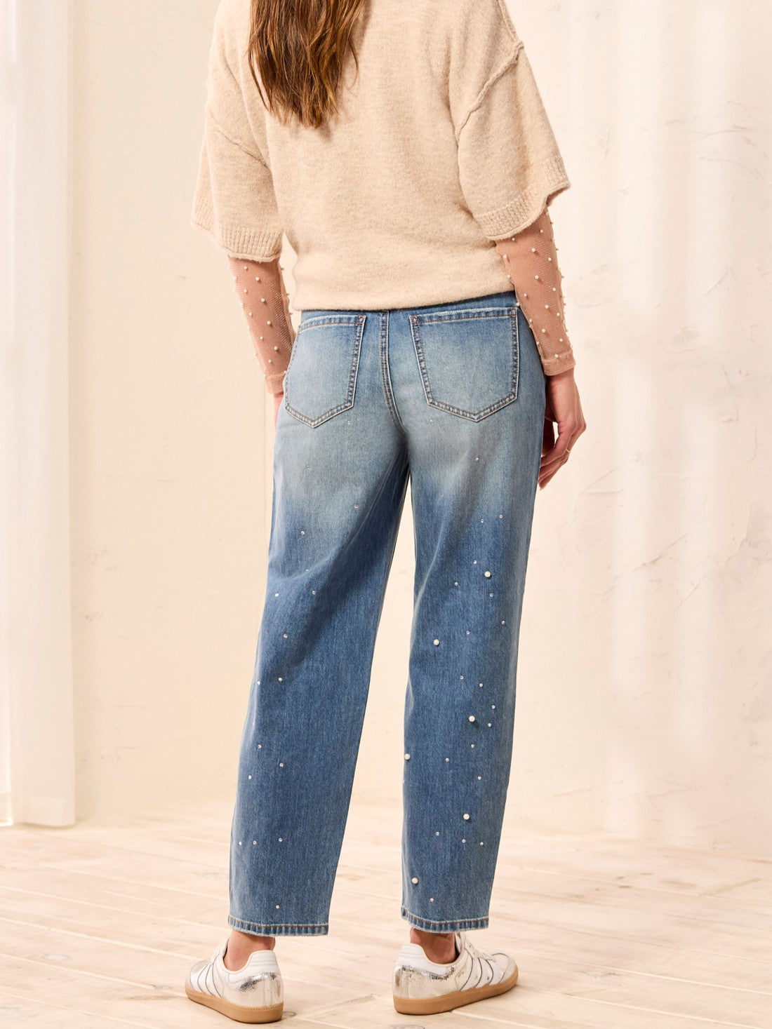 Tribal Audrey Pearls 28" Barrel Leg Pants