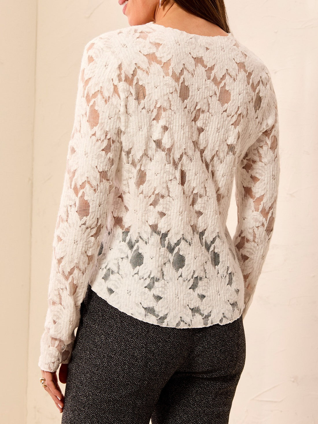 Tribal Fancy Nancy Lace Button Top