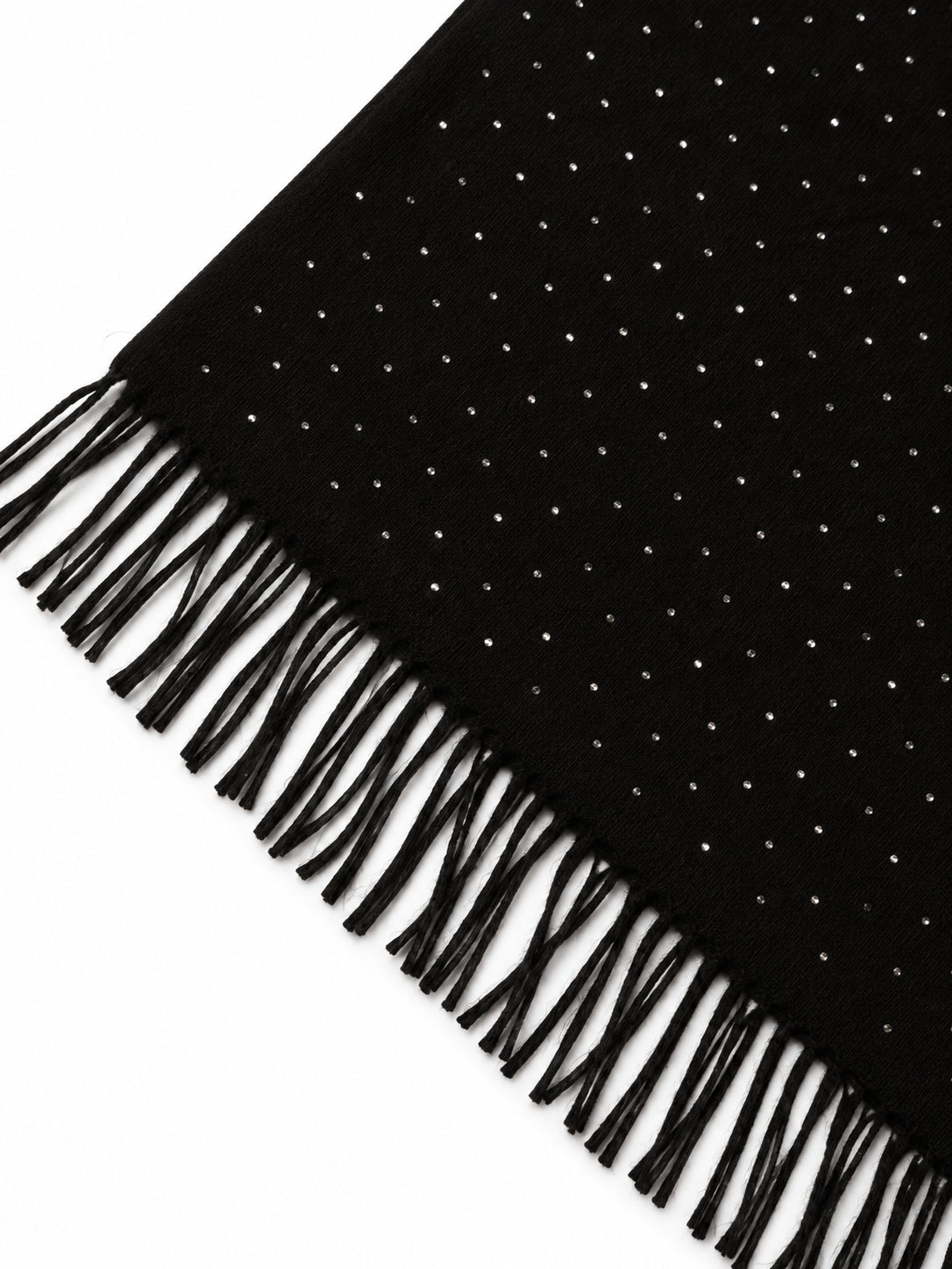 Solid Sparkle Scarf with Fringe