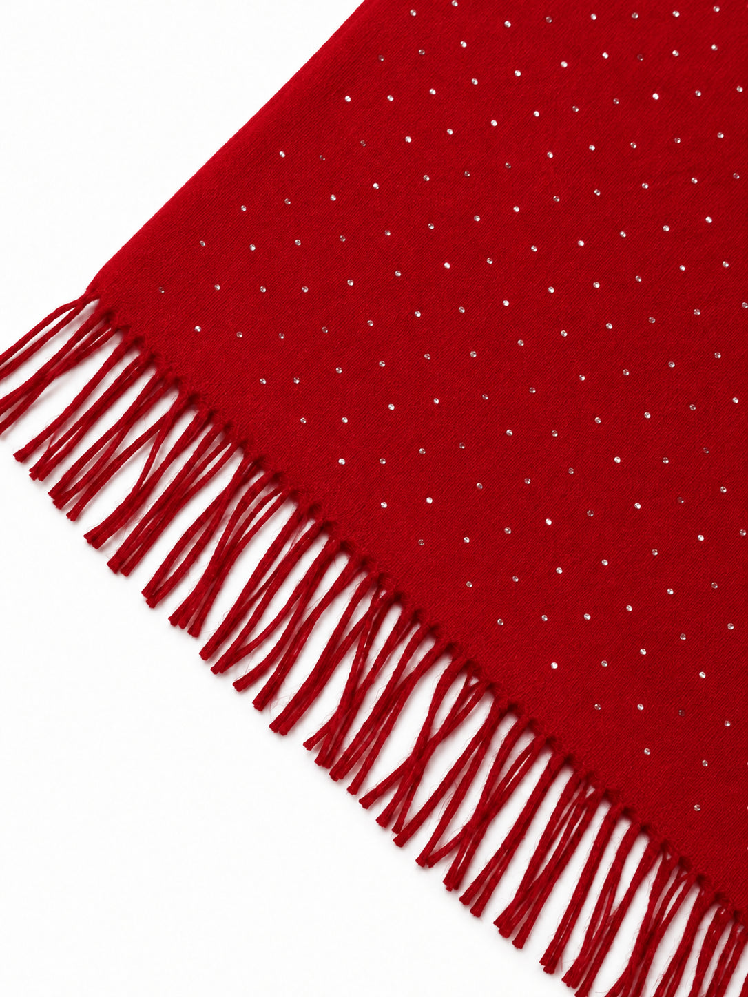 Solid Sparkle Scarf with Fringe