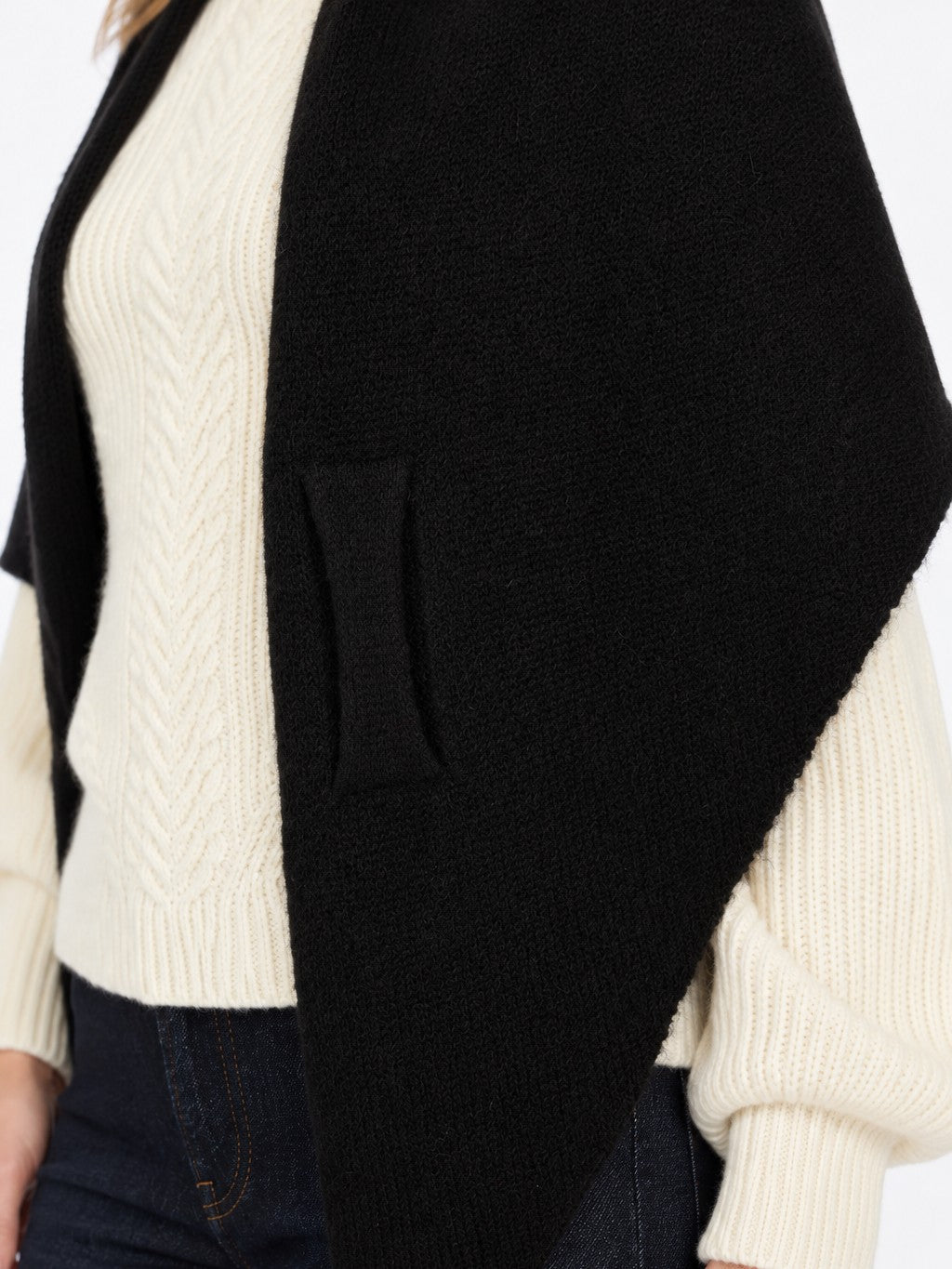Pull Through Knit Wrap