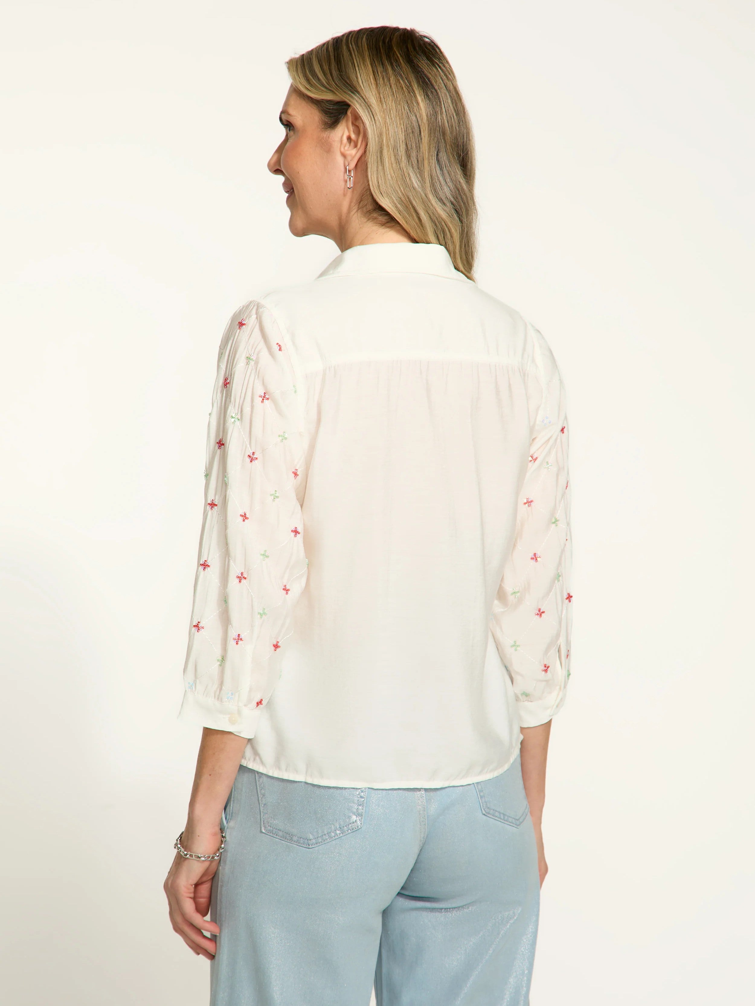 FDJ Embellished Sleeve Shirt