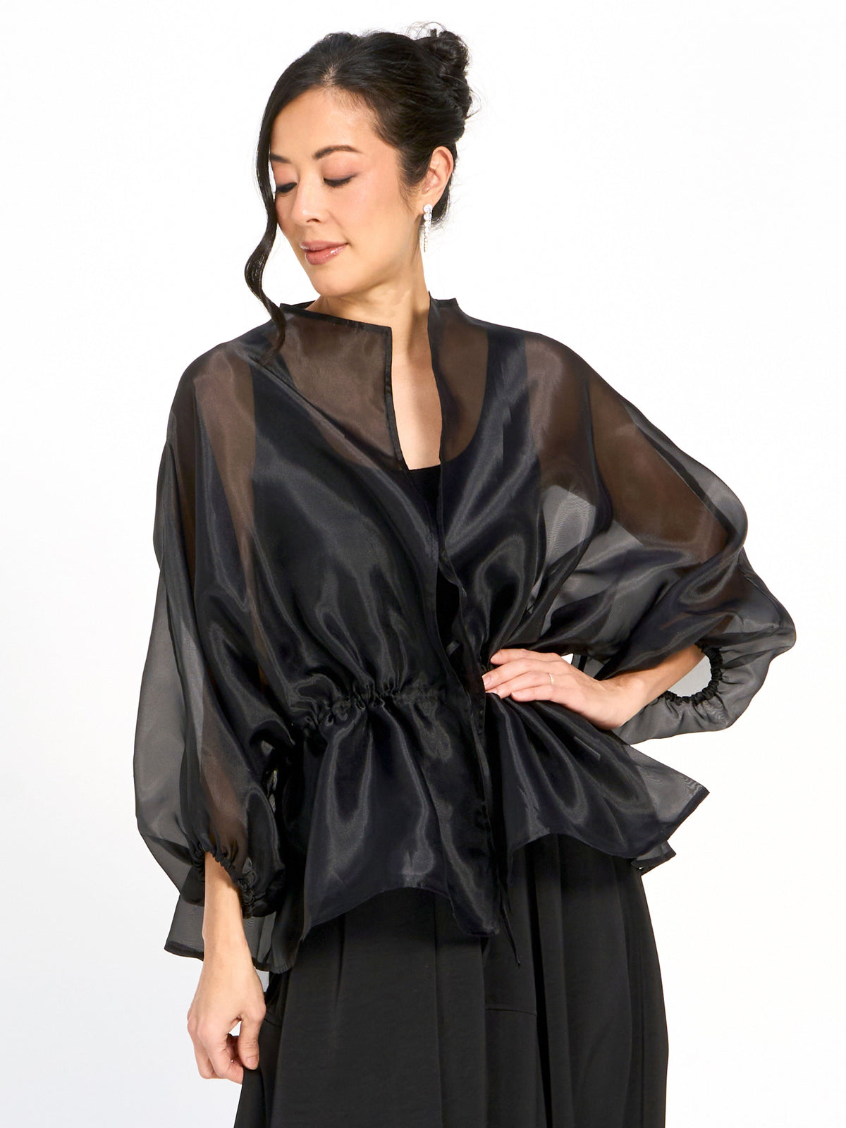 Pebble Button Ponte Swing Jacket