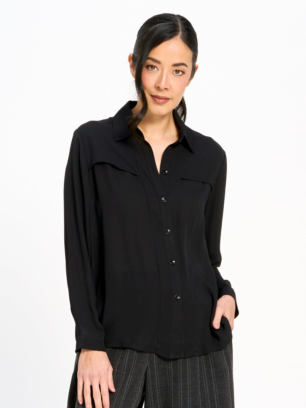 Night Out Button Front Shirt
