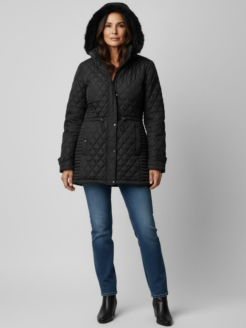 Winter Walks Quilted Hooded Coat