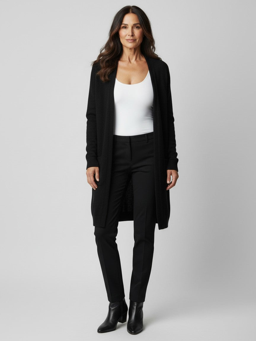 Long Open Front Cardigan
