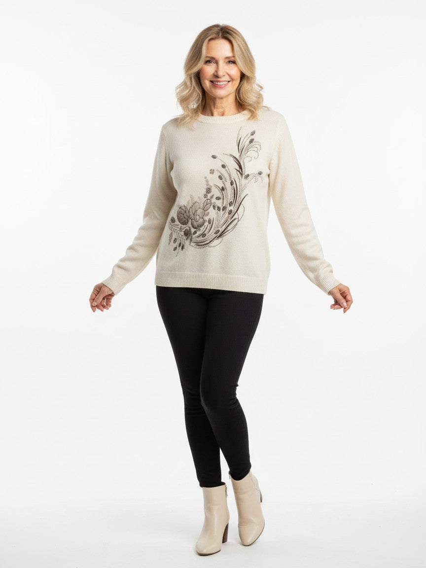 Whispering Willows Crew Neck Sweater