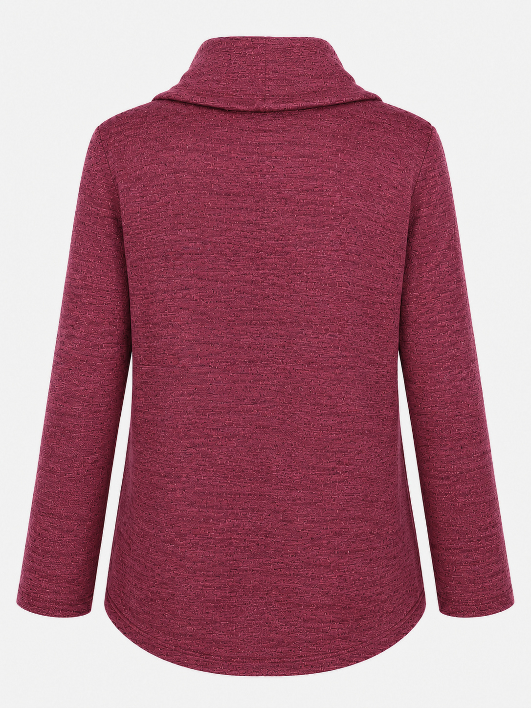 Button Front Mélange Cowl Neck Top
