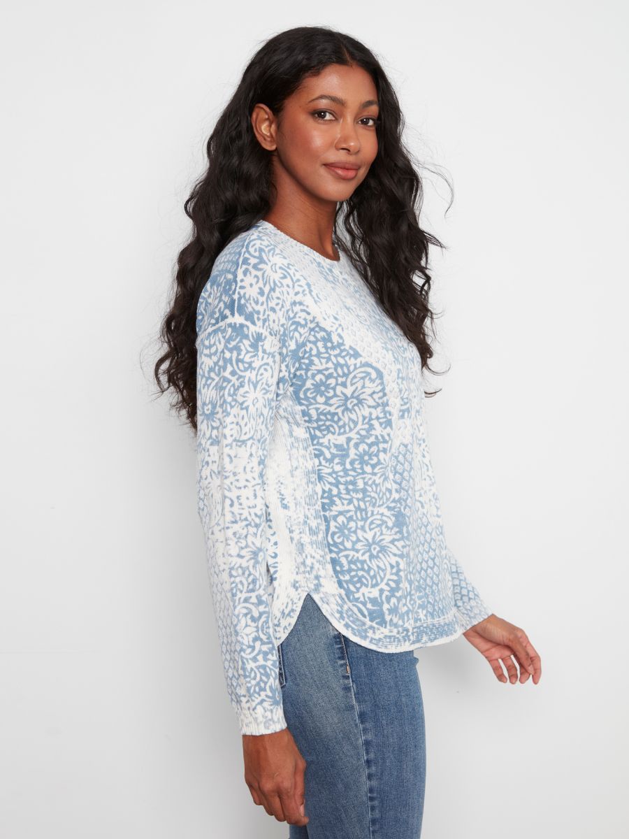 Charlie B Skylar Washed Cotton Crew Sweatshirt