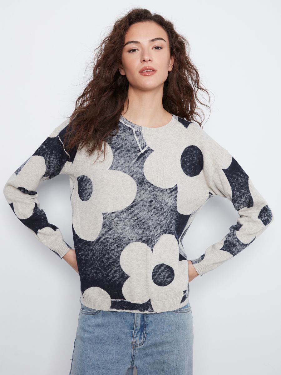 Charlie B Skylar Washed Cotton Crew Sweatshirt