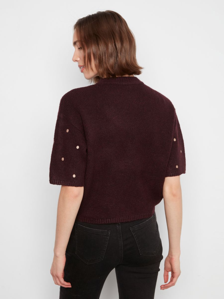 Charlie B Whisper Romance Dots  Crew Sweater