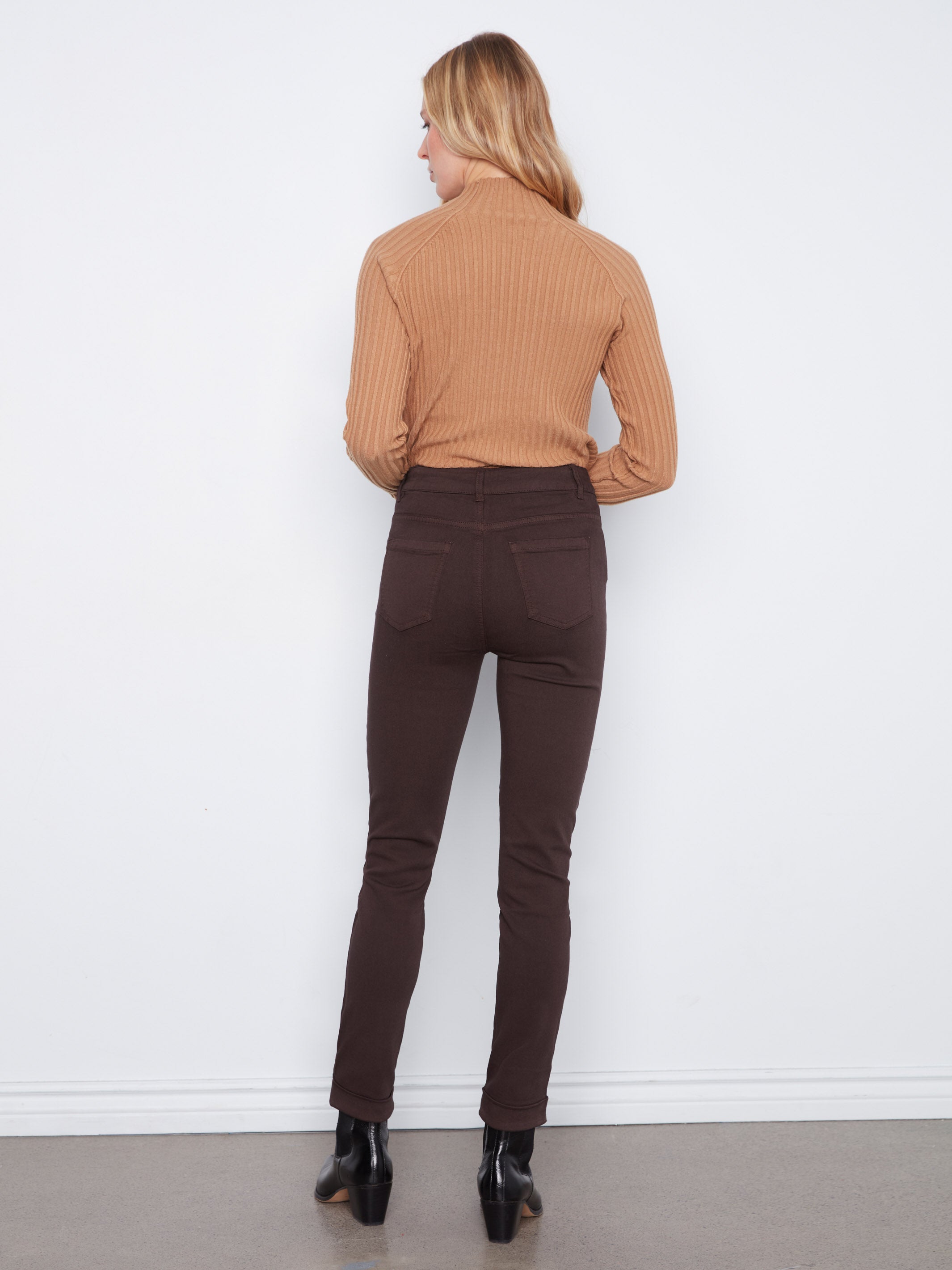 Charlie B The Cuff Pocket 29.5" Color Slim Leg Pants