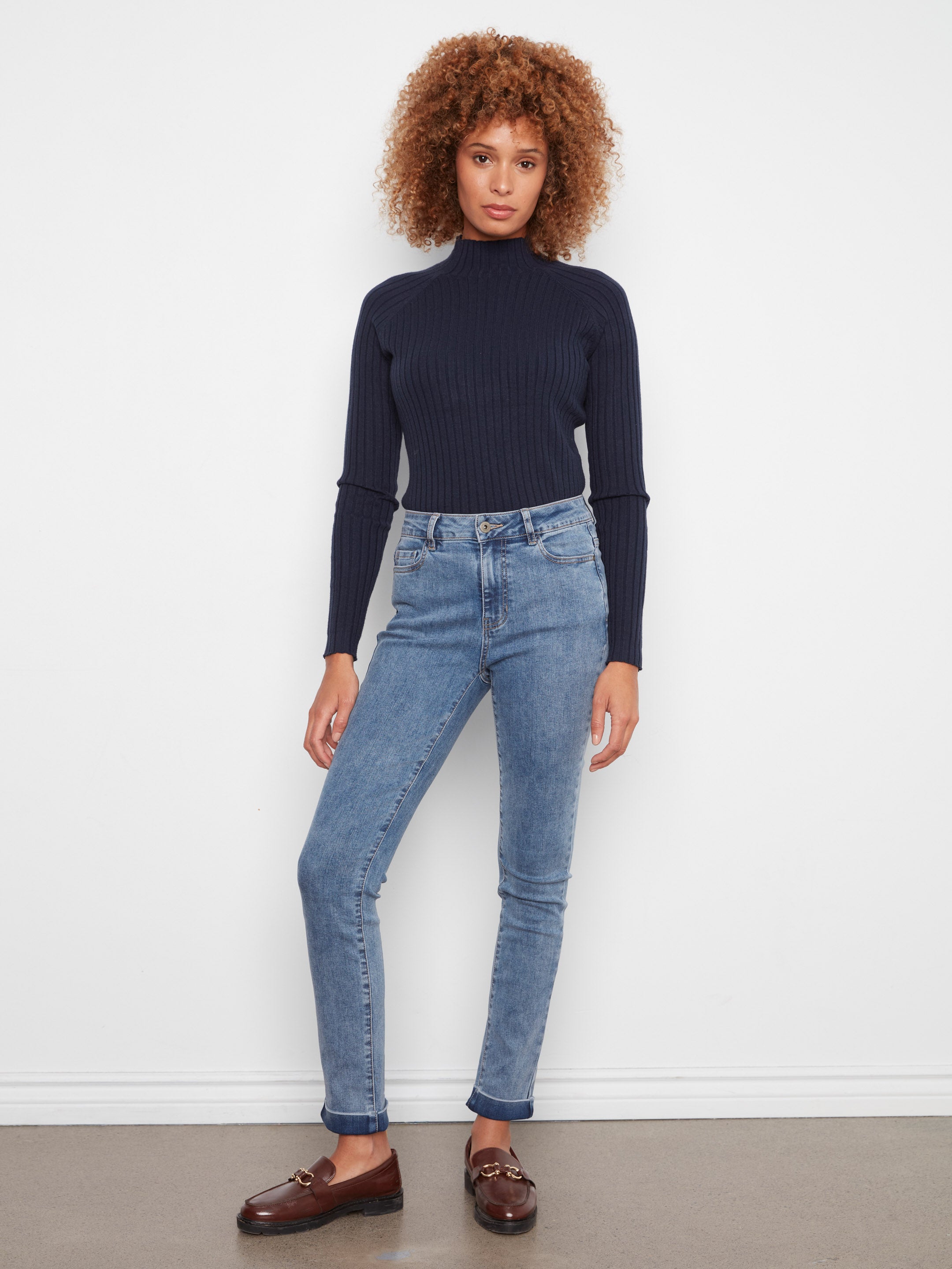 Charlie B The Cuff 5-Pocket 29.5" Slim Leg Denim Jeans