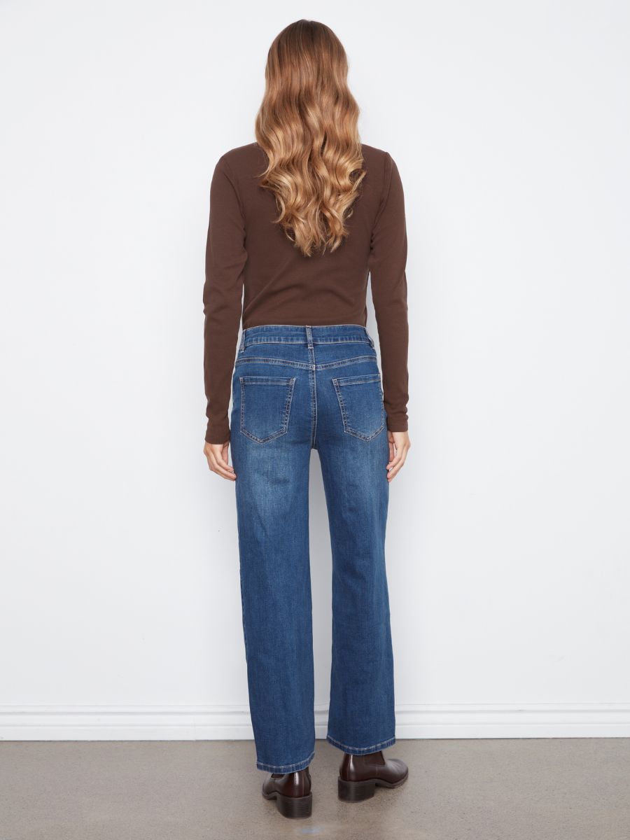 Charlie B 3 Heart Mix Straight Denim Jean
