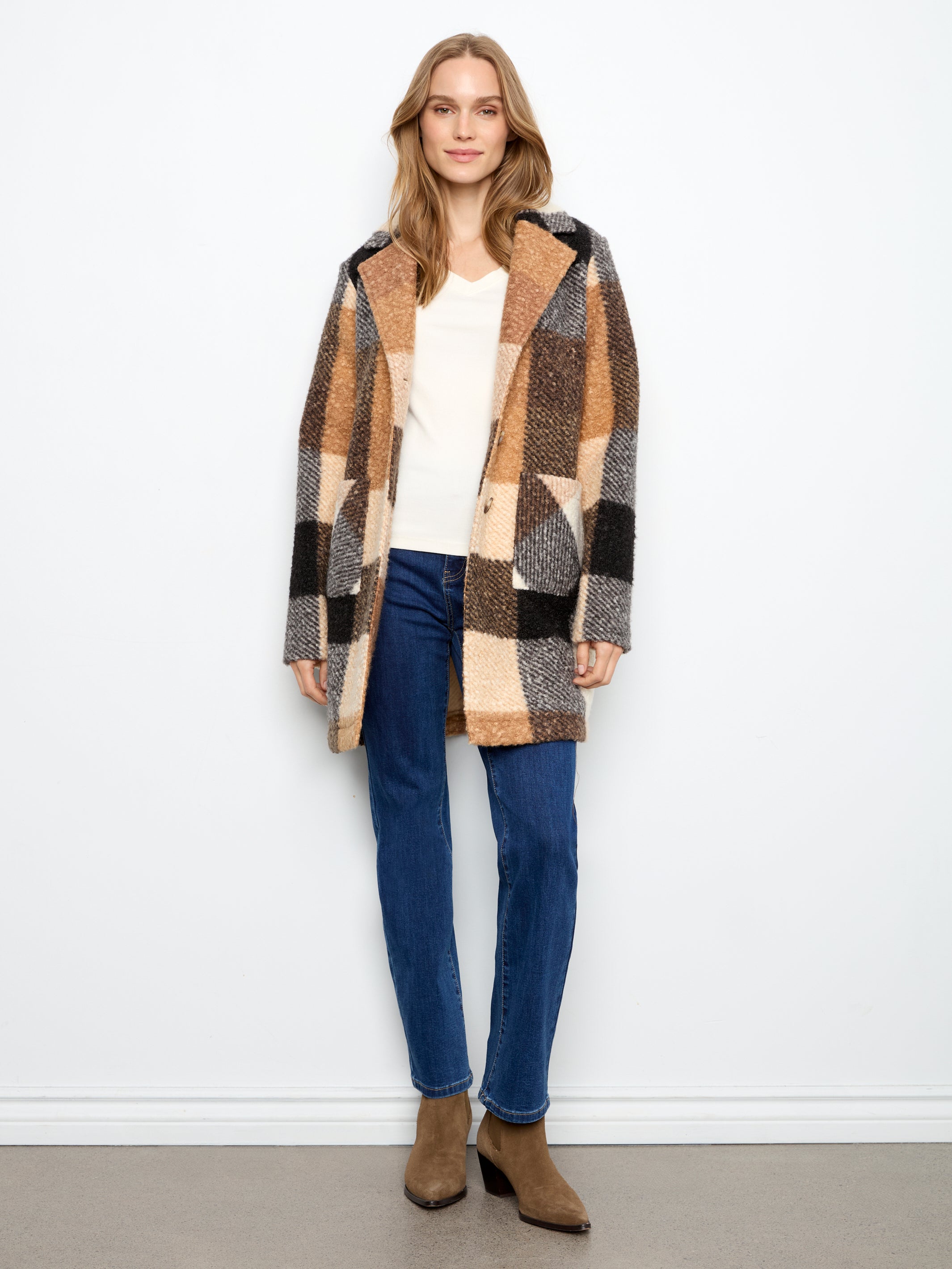Charlie B Charlies Original Bouclé 2-Button Coat