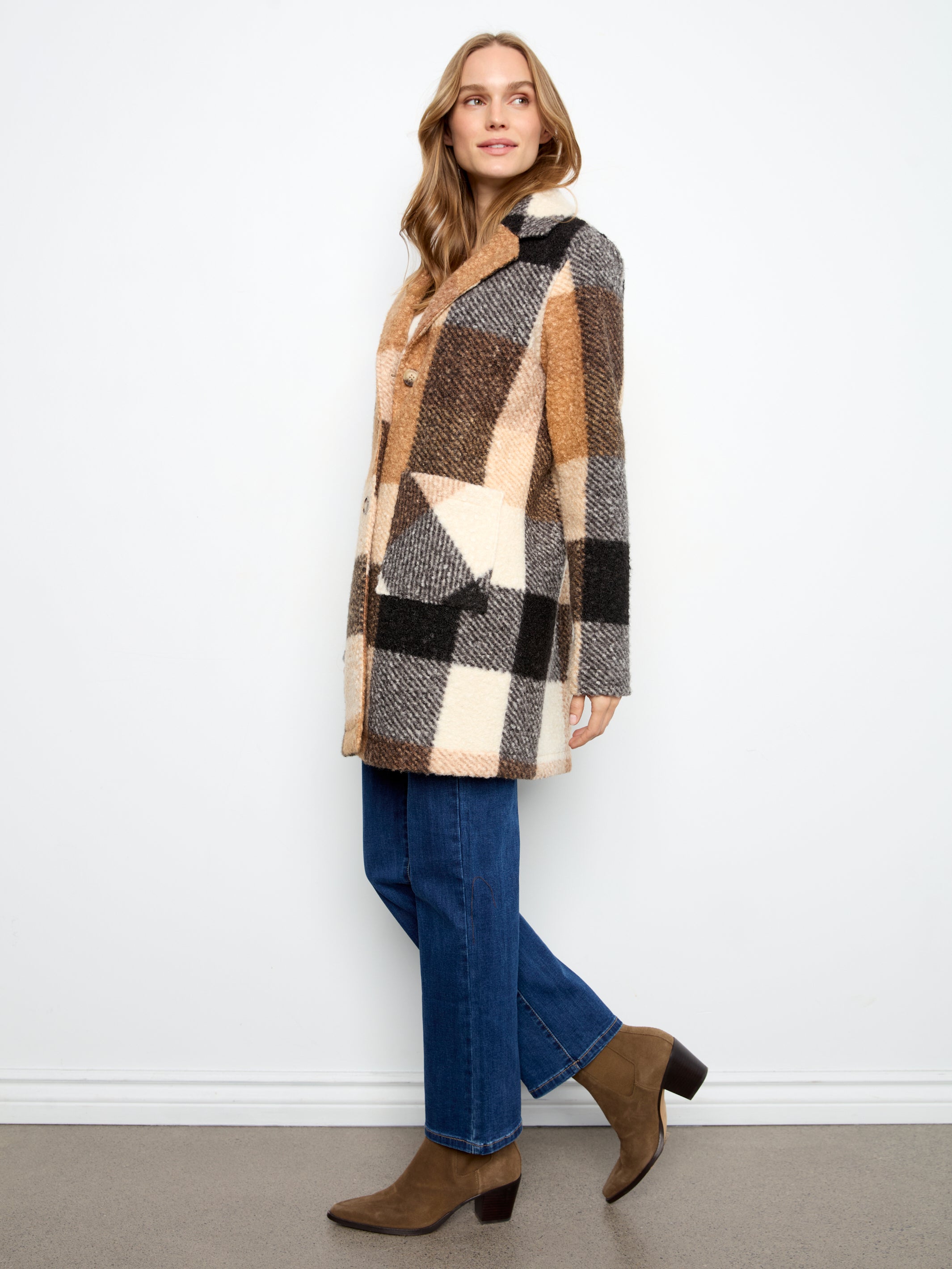 Charlie B Charlies Original Bouclé 2-Button Coat