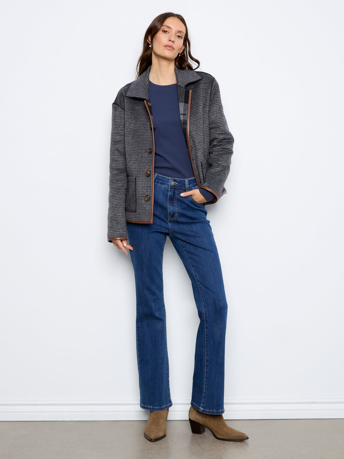 Charlie B Harvest Glow Reversible Plaid Jacket