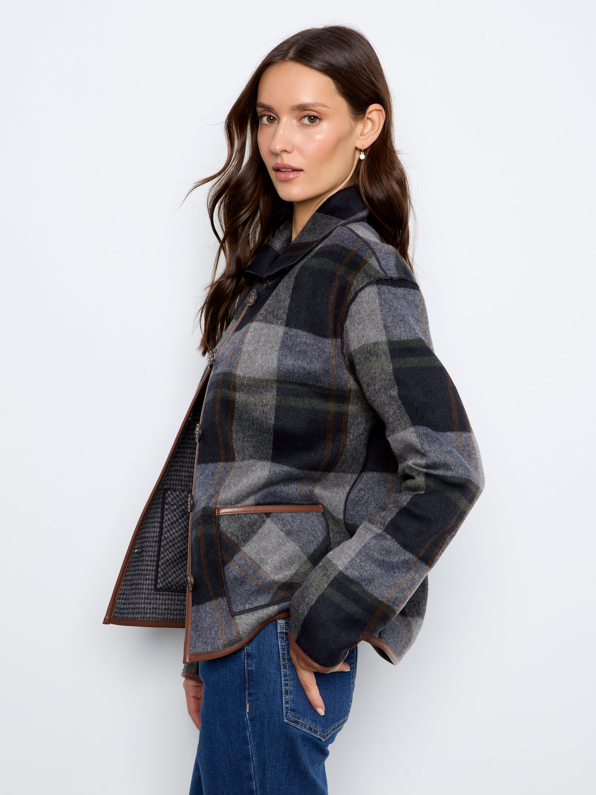 Charlie B Harvest Glow Reversible Plaid Jacket