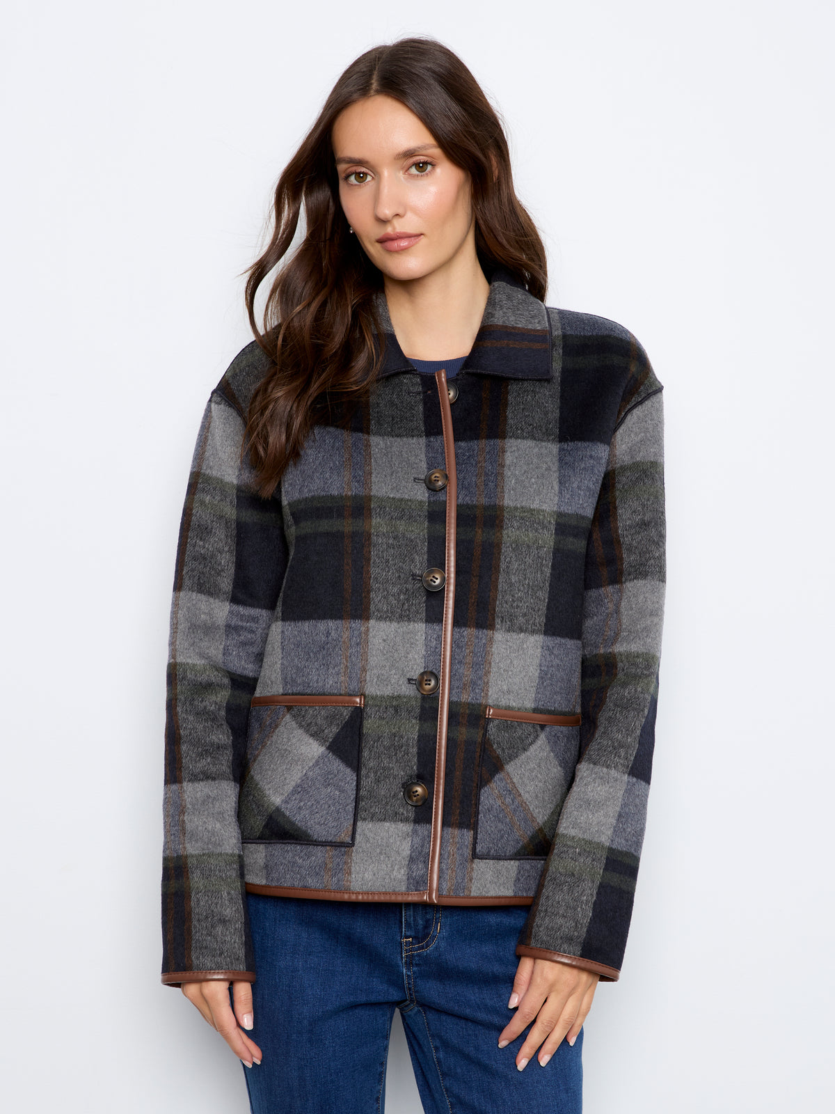 Charlie B Harvest Glow Reversible Plaid Jacket