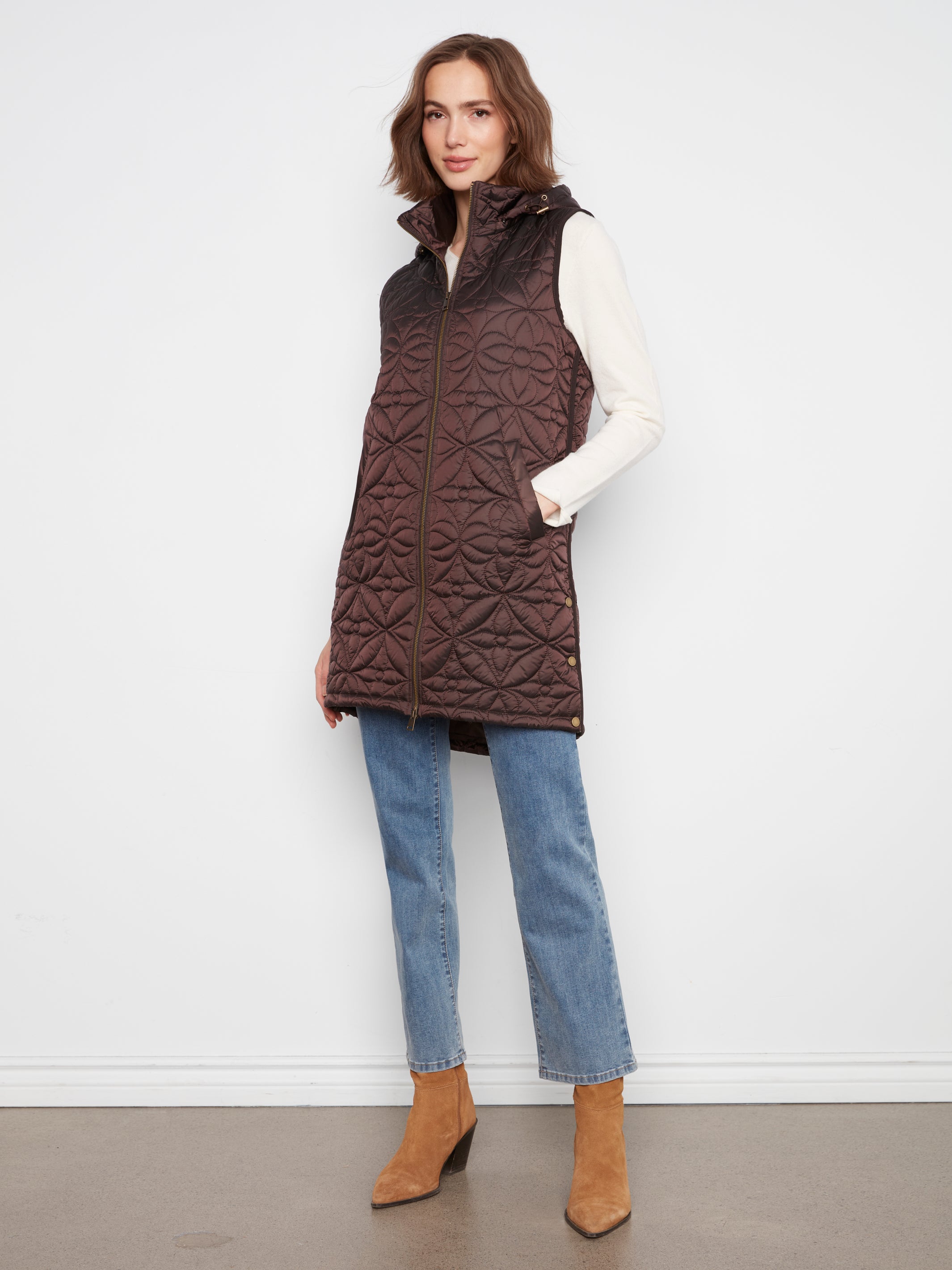 Charlie B Whisper Romance Pearl Hooded Vest