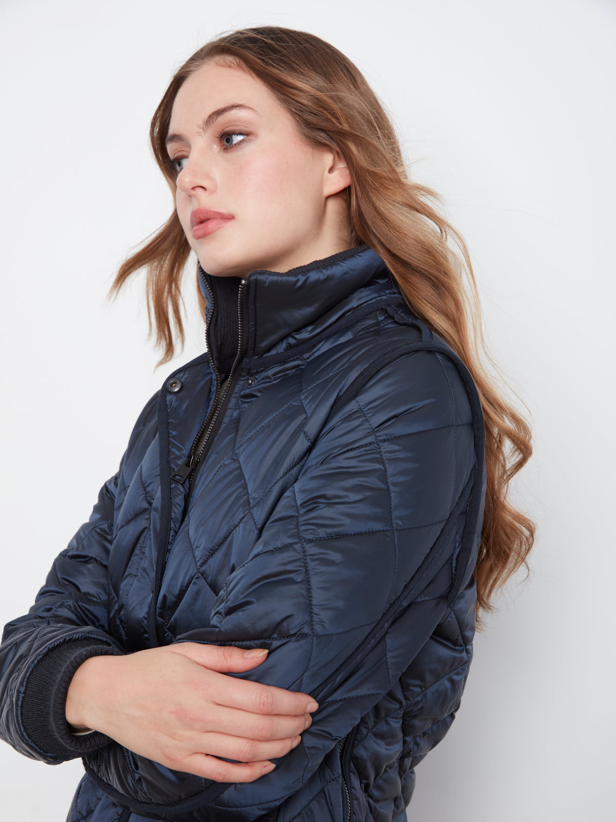 Charlie B Shine N Quilt Hooded Coat
