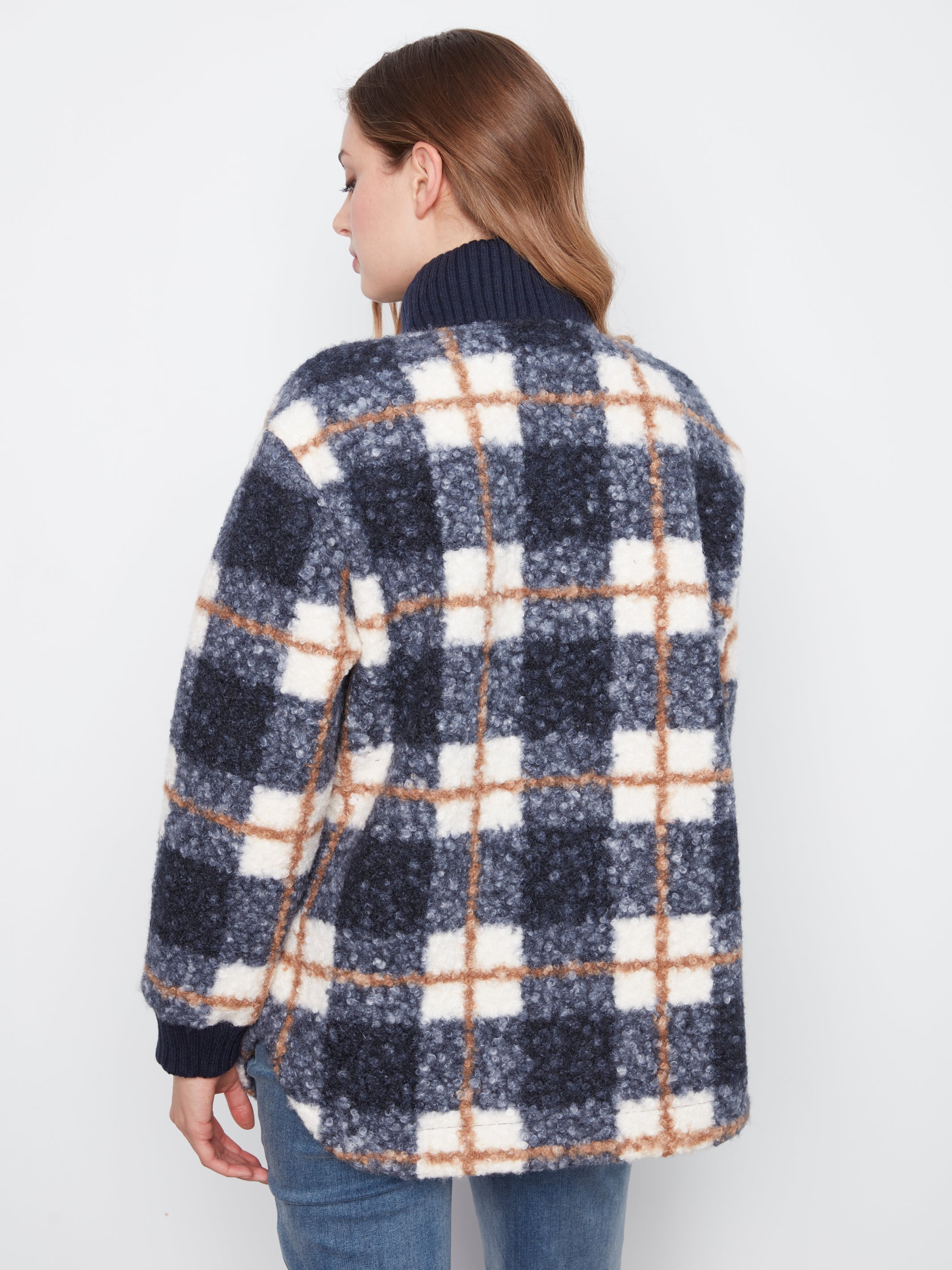 Charlie B Autumn Radiance Bouclé Plaid Coat