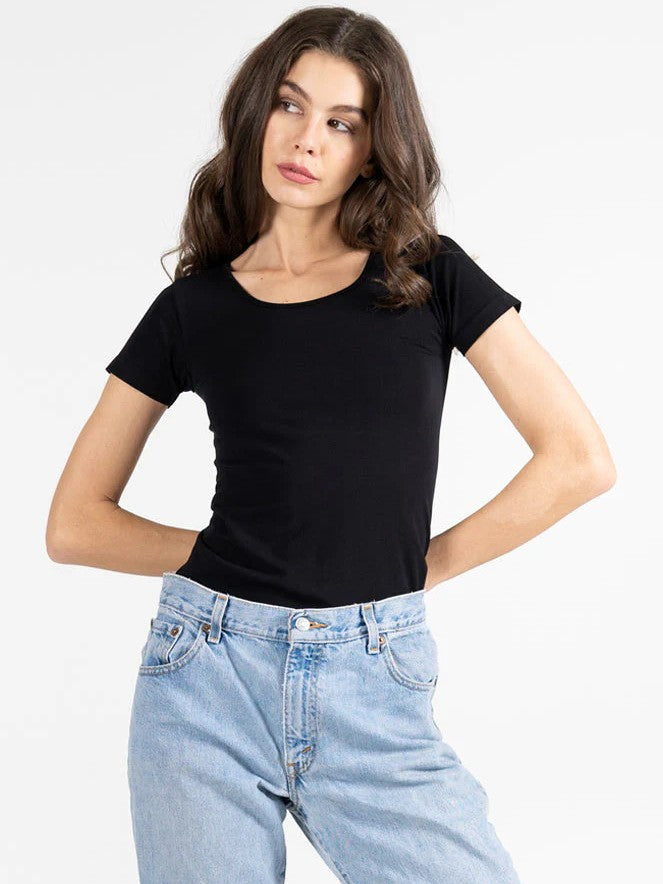 Bamboo Short Sleeve Crew Neck Top
